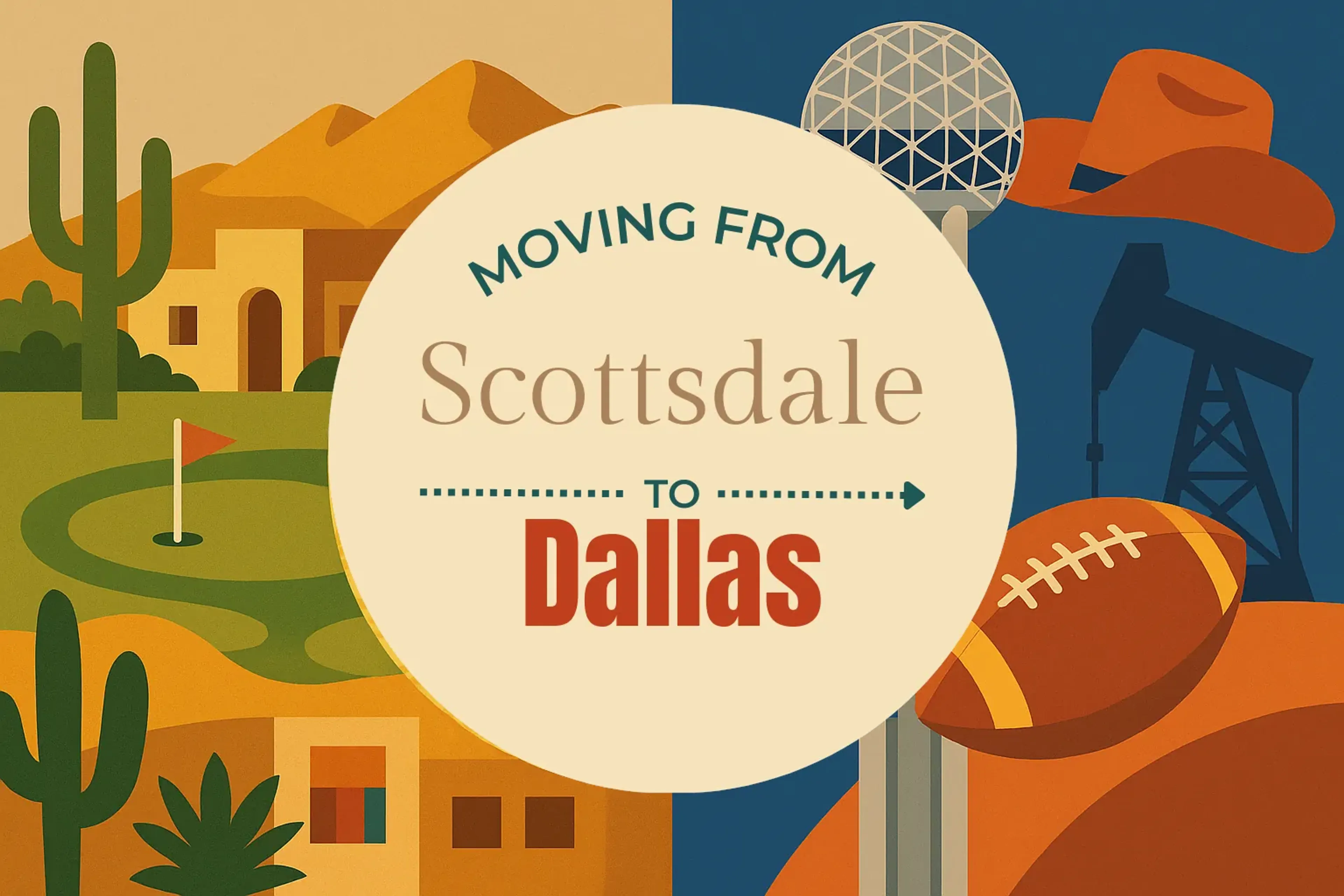 Side-by-side comparison of Scottsdale to Dallas moving companies