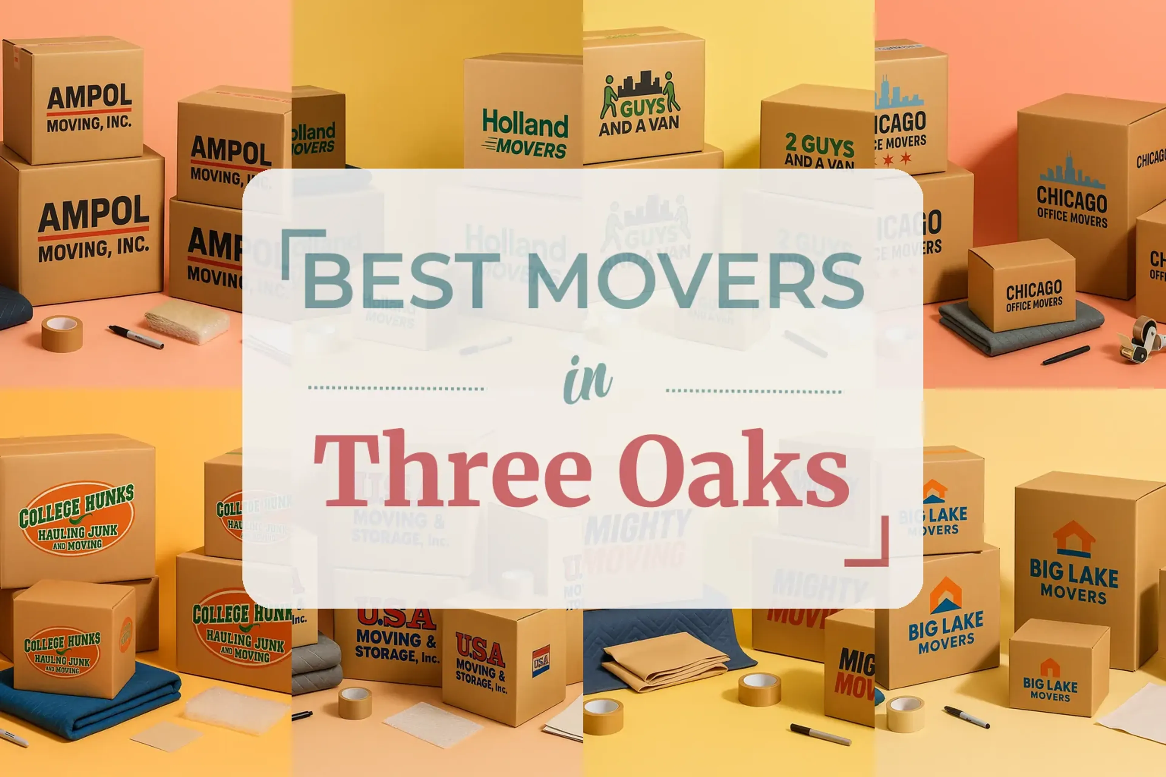 Side-by-side comparison of Three Oaks moving companies