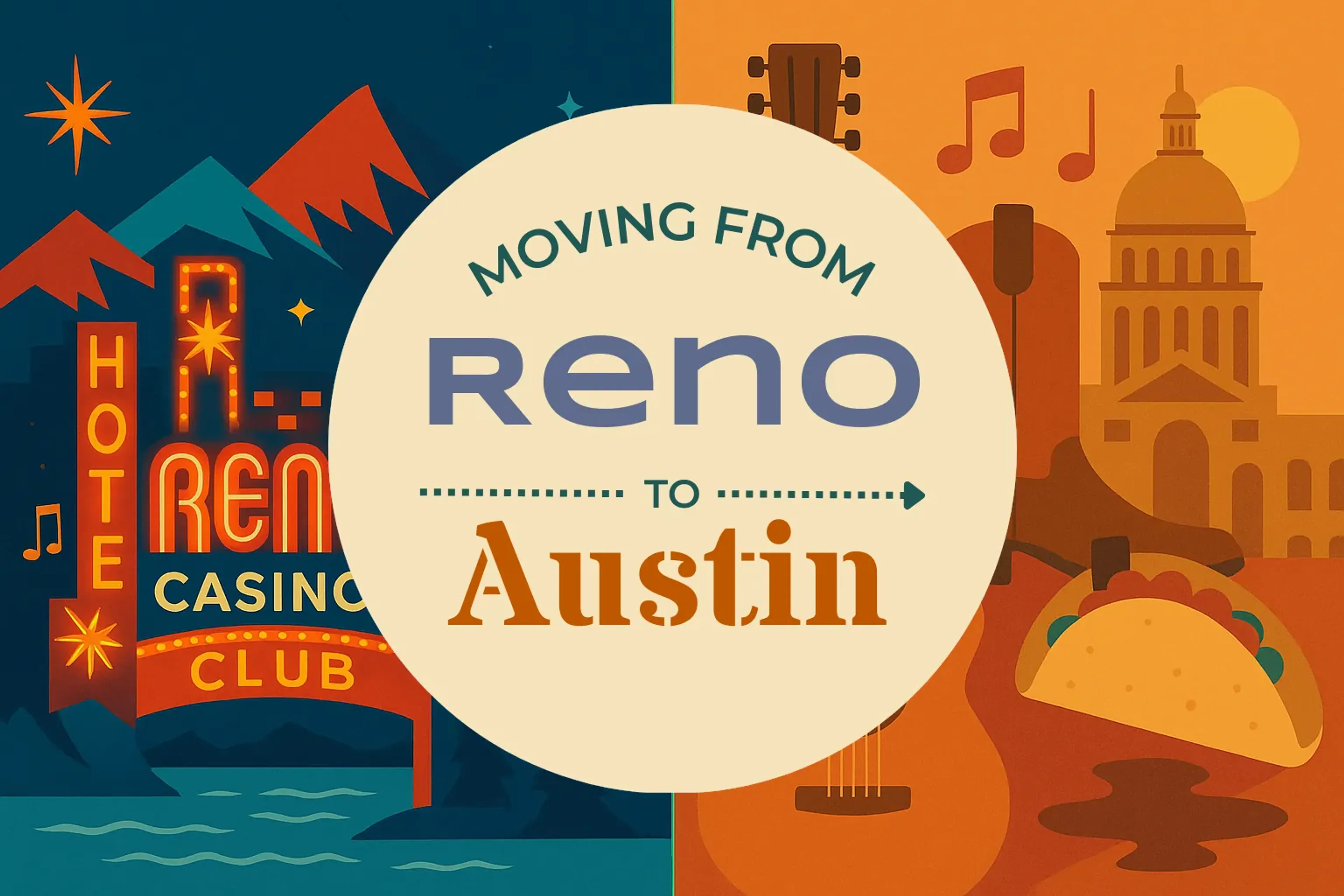 Side-by-side comparison of Reno to Austin moving companies