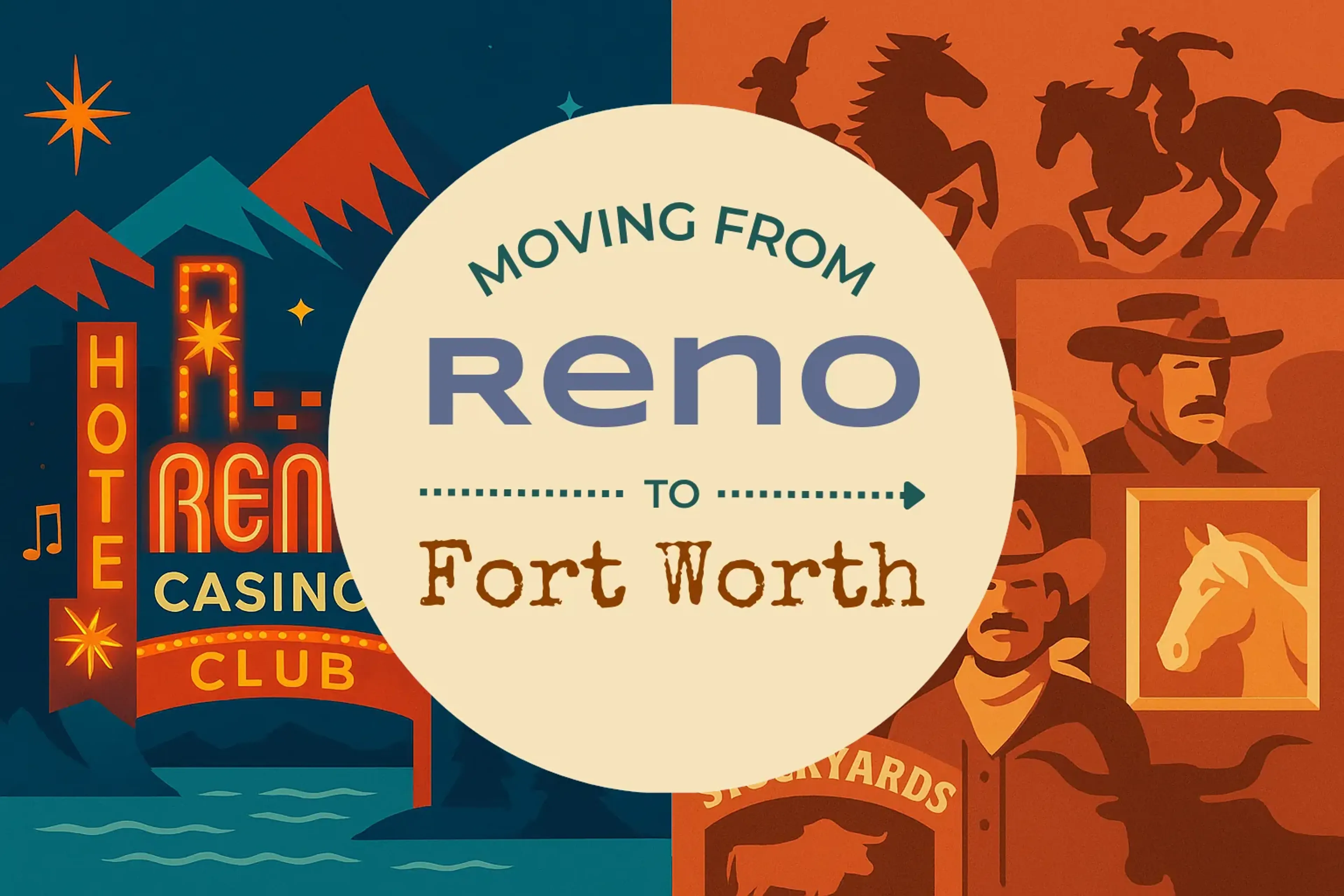 Side-by-side comparison of Reno to Fort Worth moving companies
