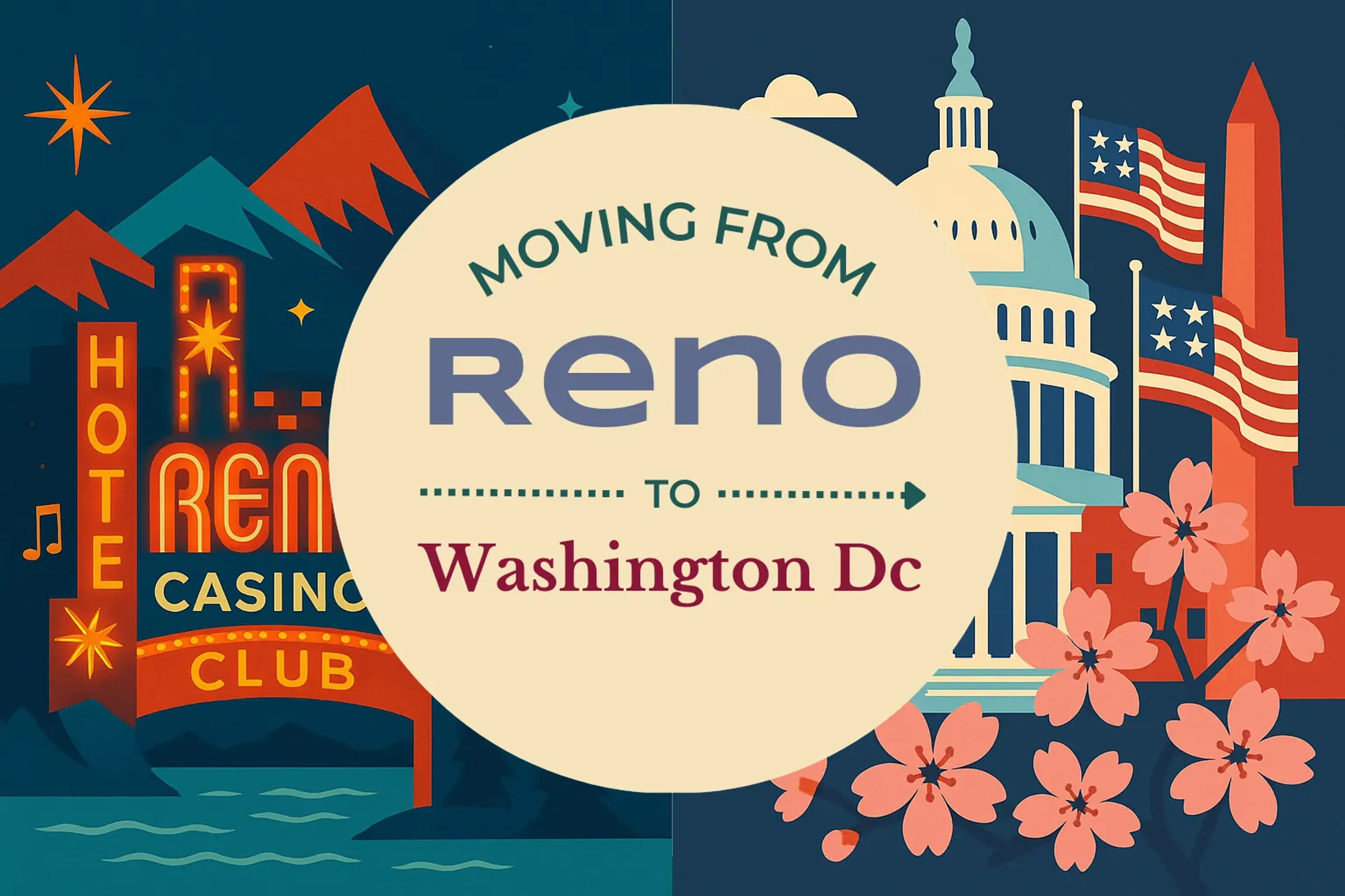 Side-by-side comparison of Reno to Washington DC moving companies