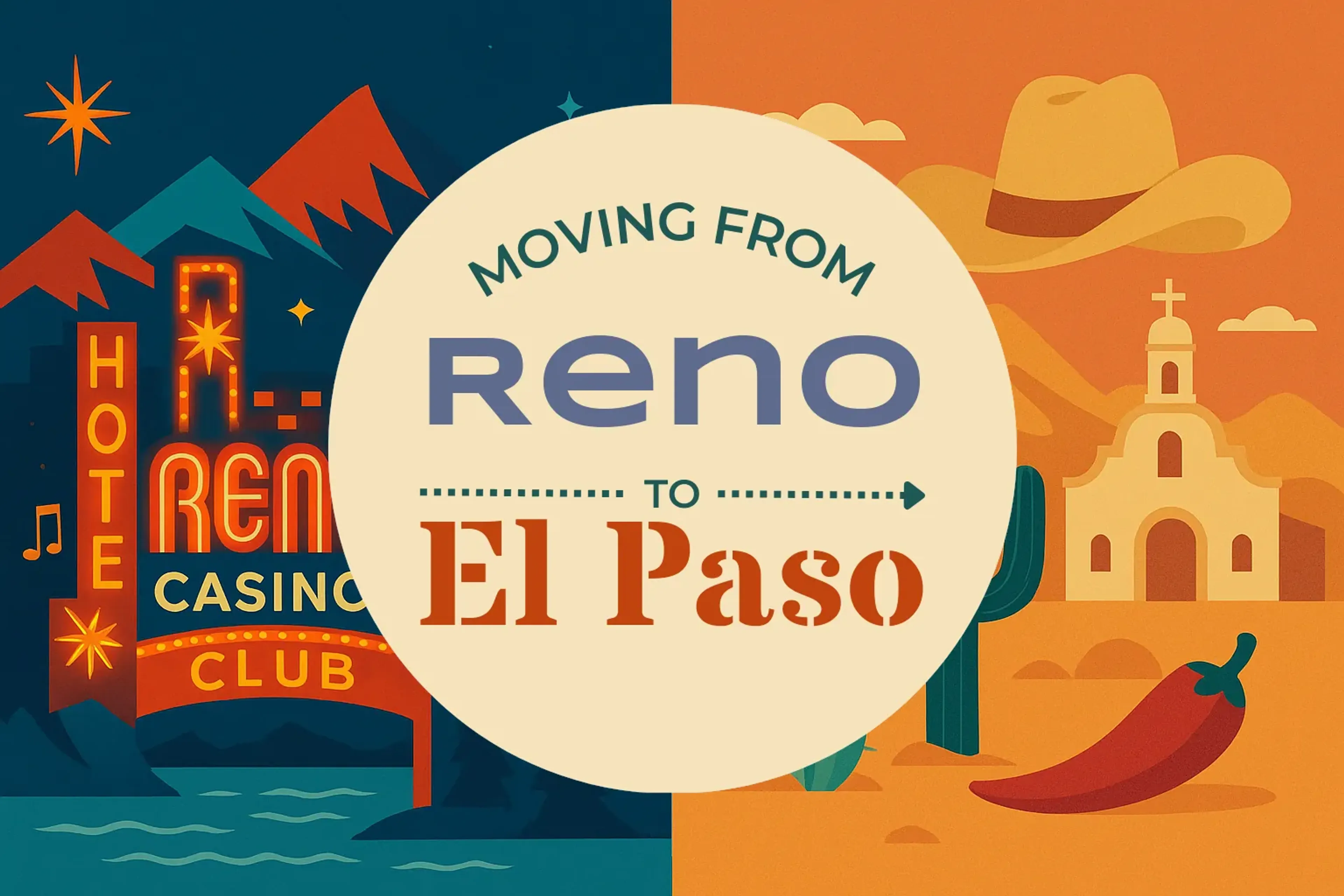Side-by-side comparison of Reno to El Paso moving companies