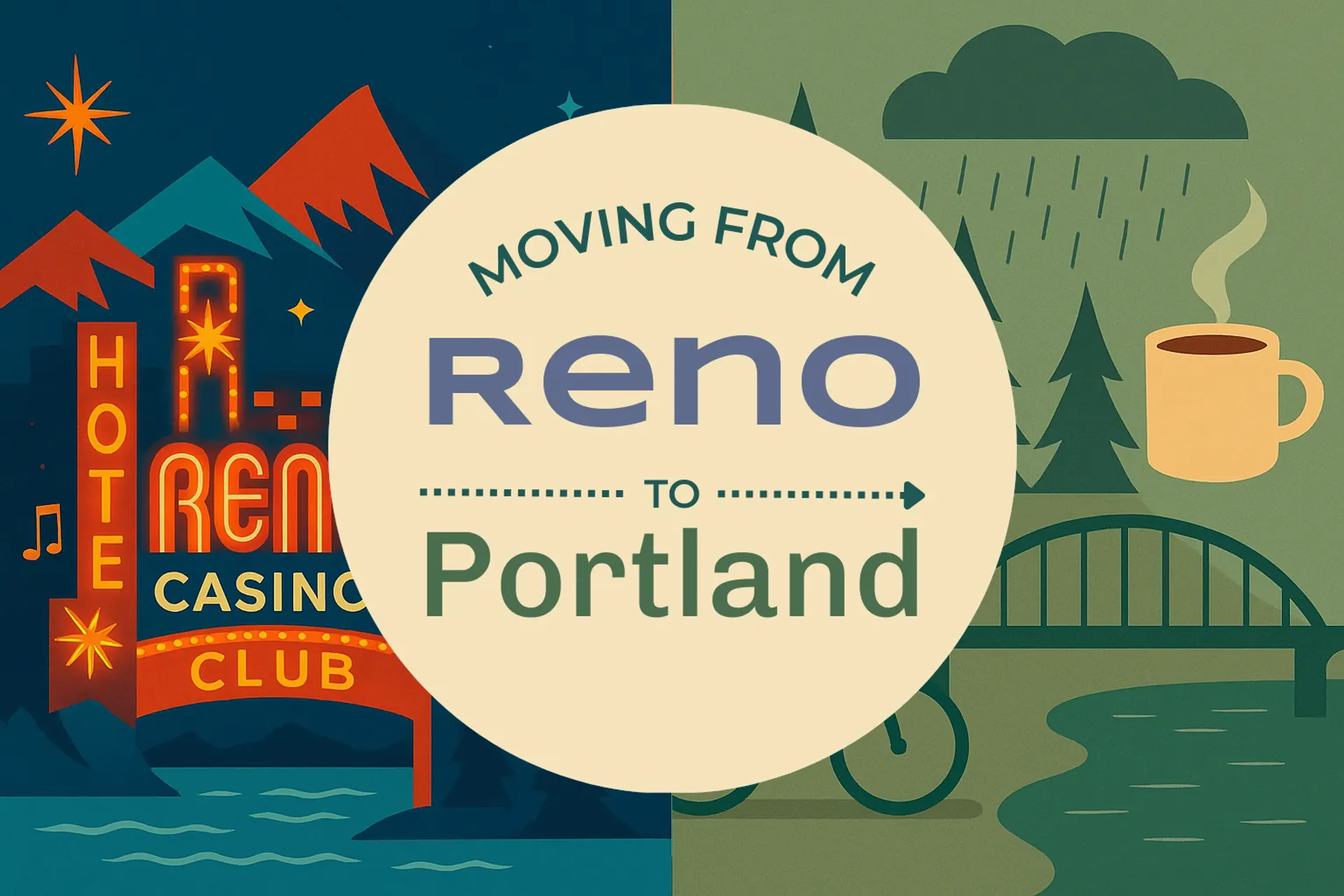 Side-by-side comparison of Reno to Portland moving companies