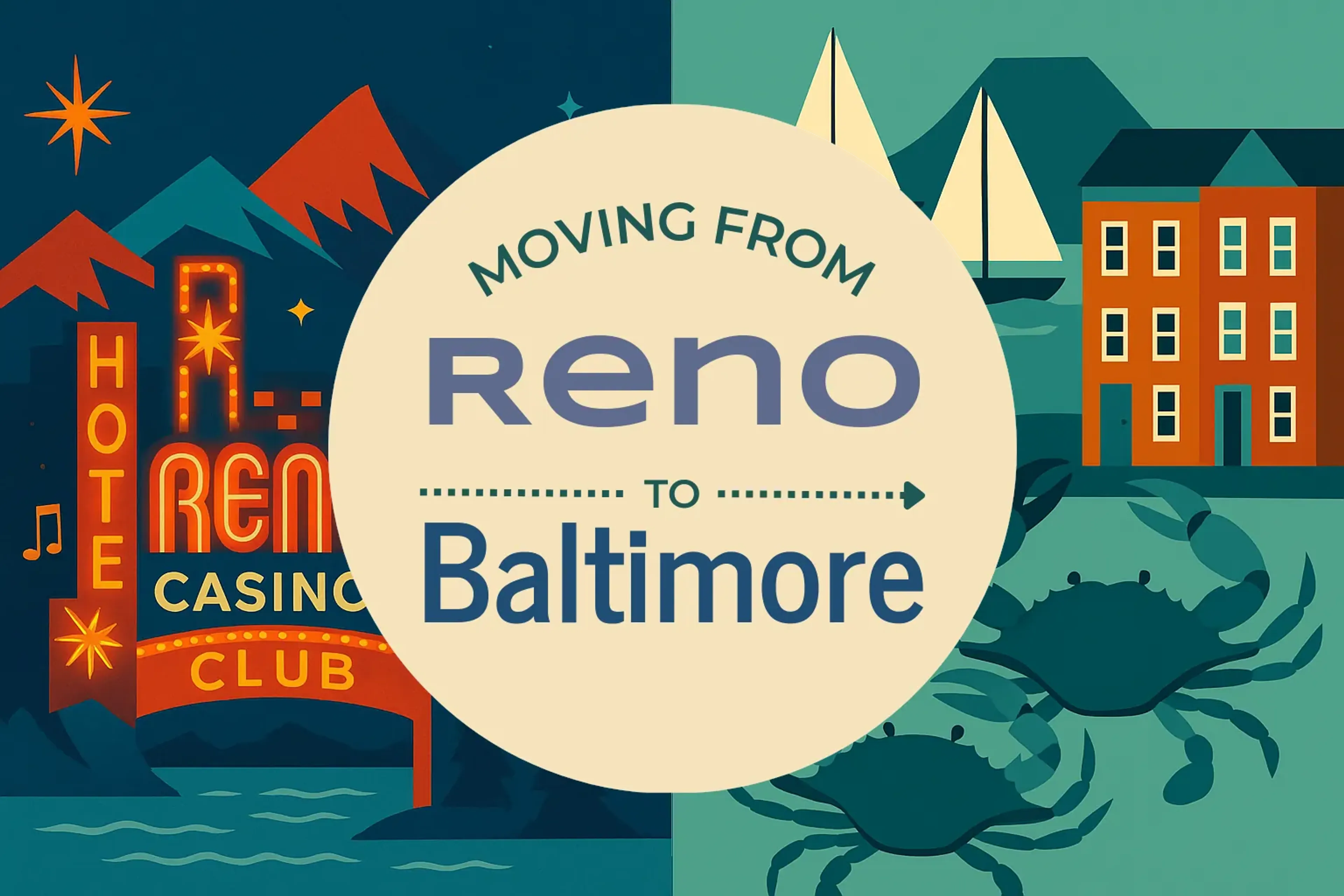 Side-by-side comparison of Reno to Baltimore moving companies