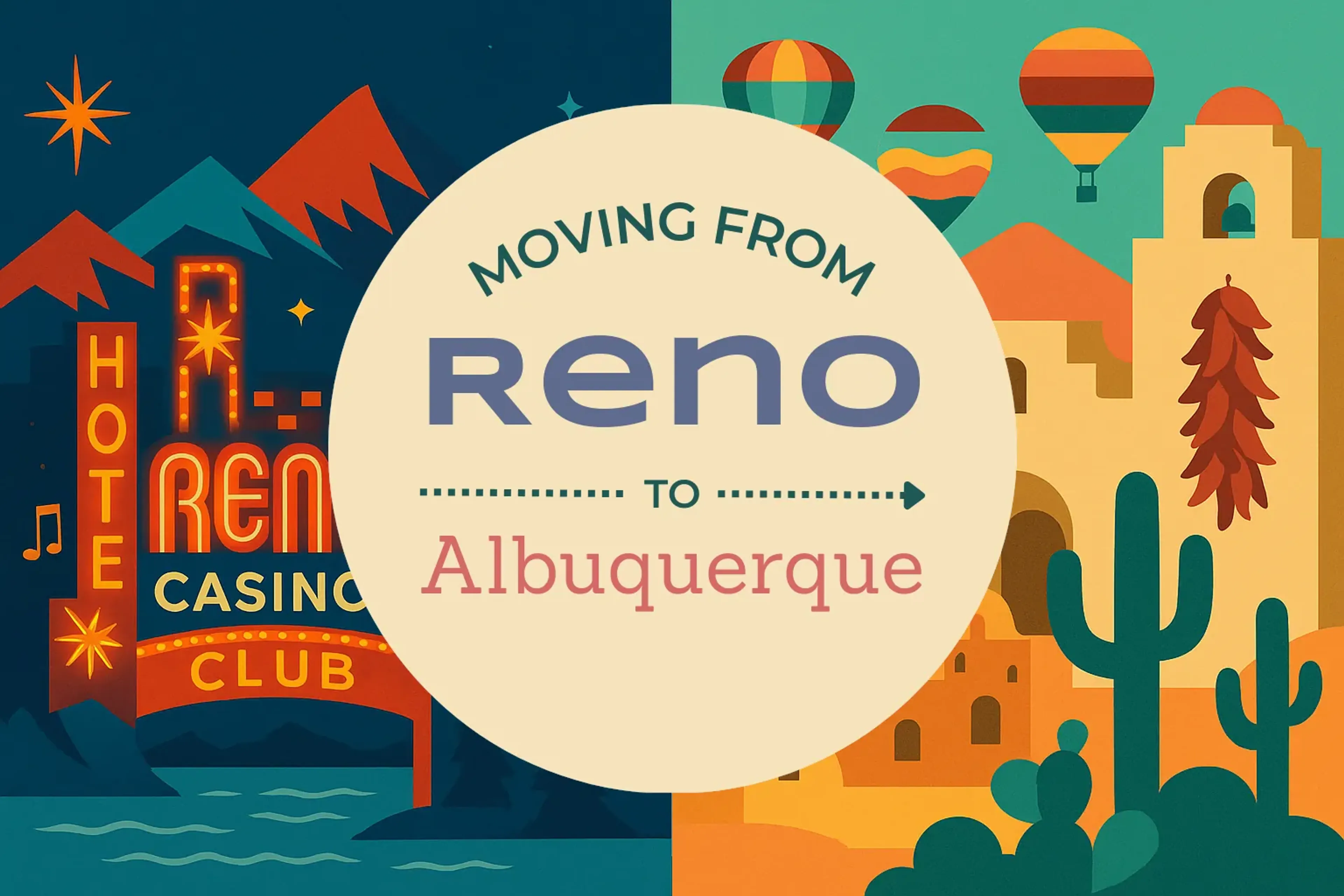 Side-by-side comparison of Reno to Albuquerque moving companies