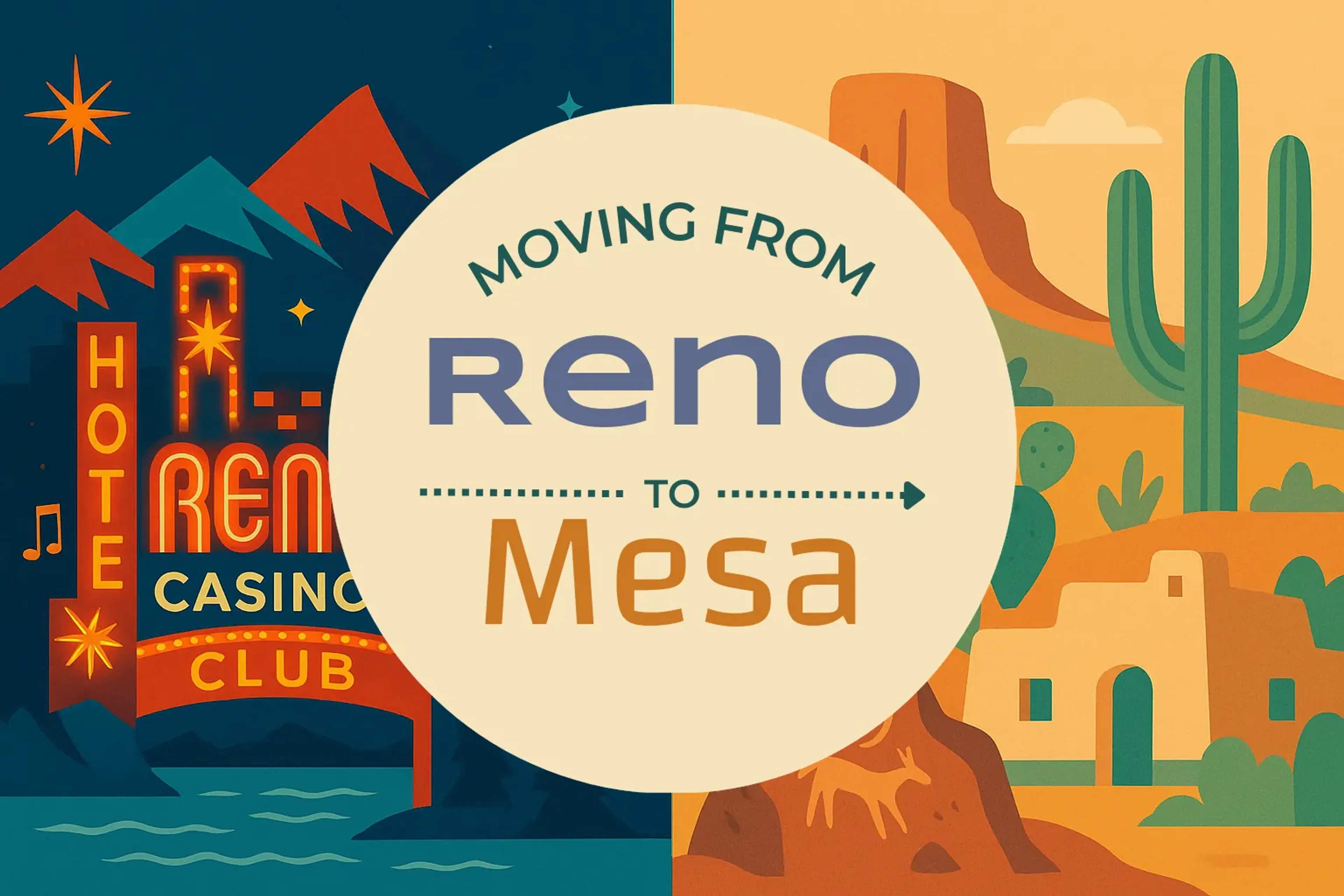 Side-by-side comparison of Reno to Mesa moving companies