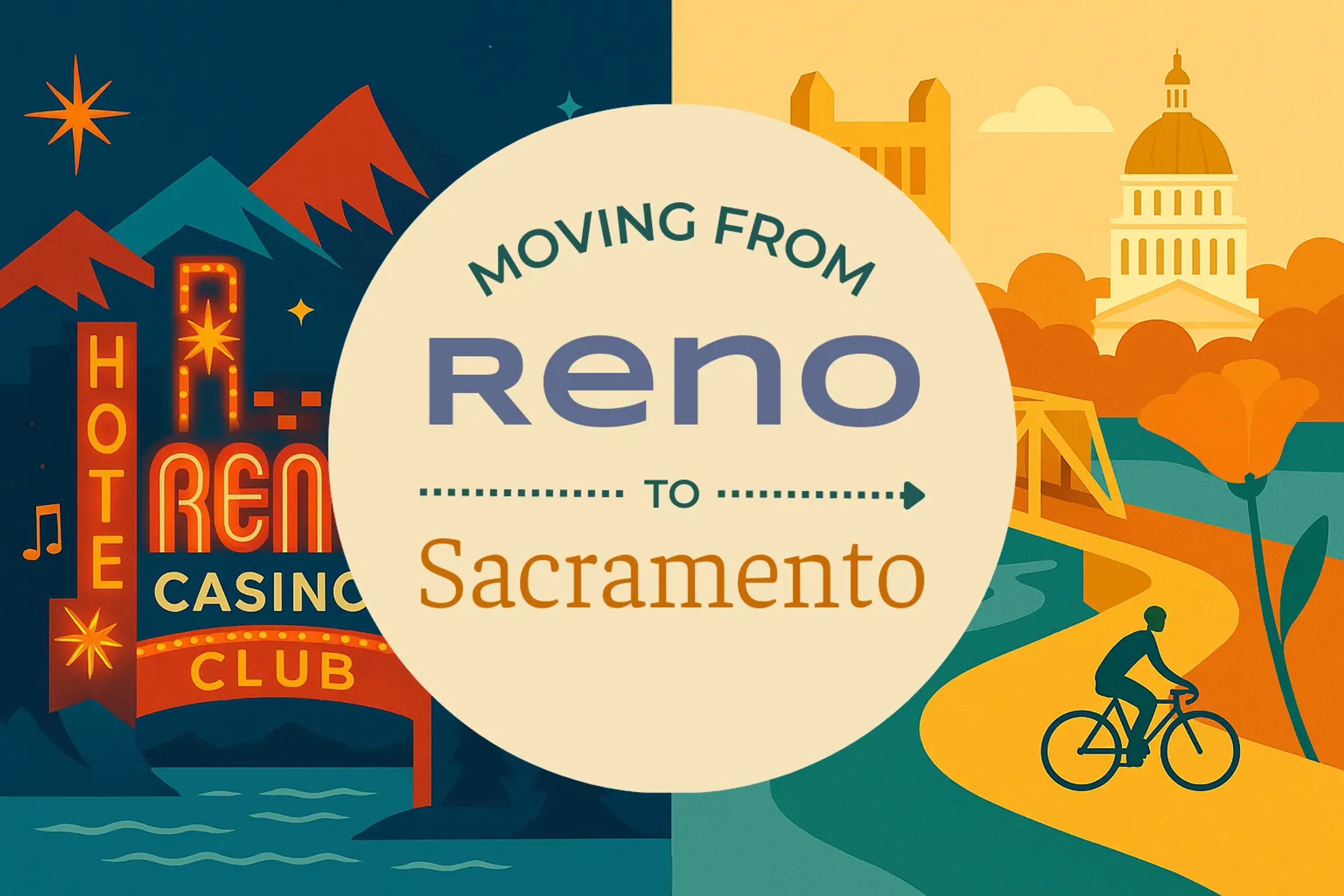 Side-by-side comparison of Reno to Sacramento moving companies