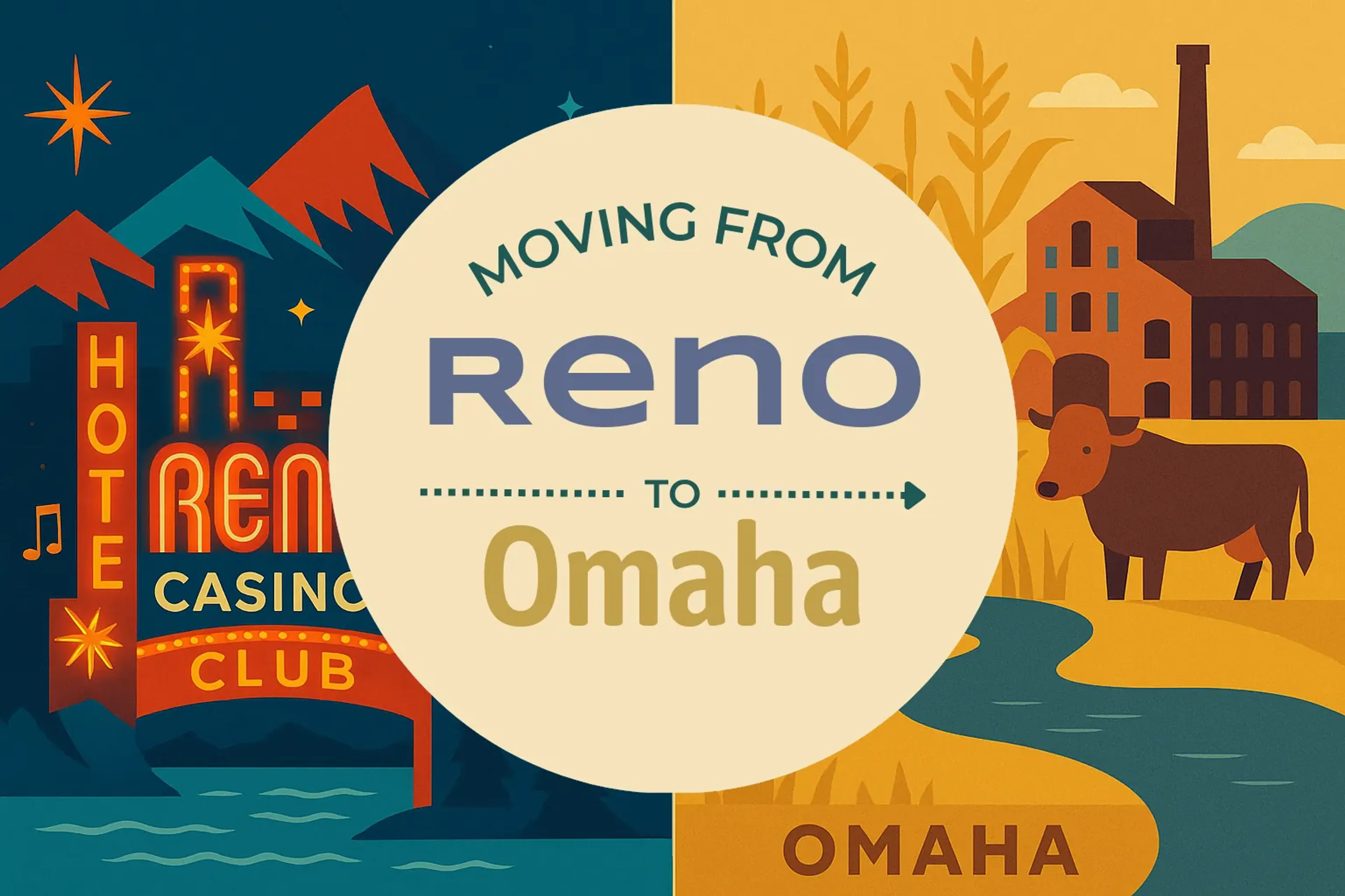 Side-by-side comparison of Reno to Omaha moving companies
