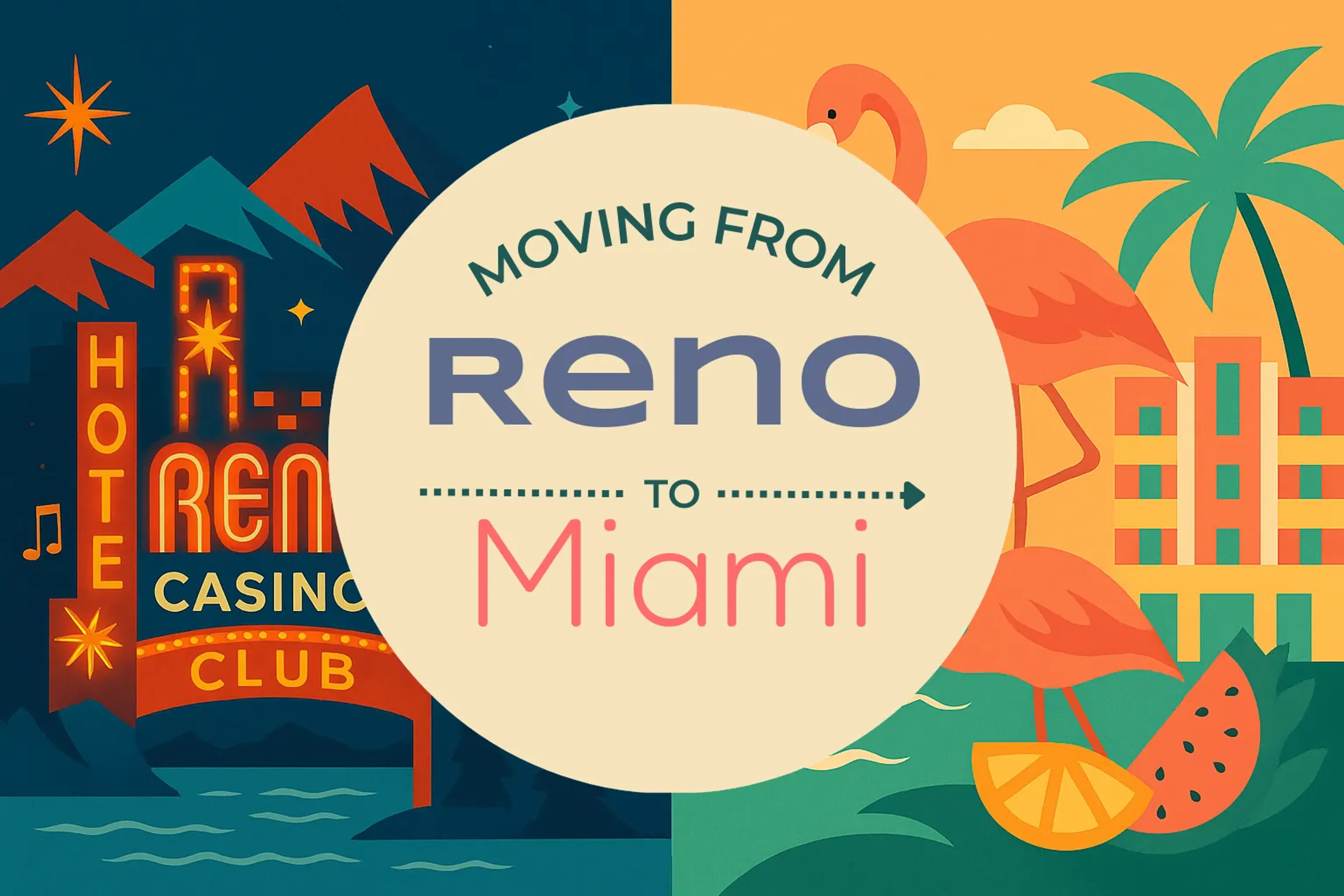 Side-by-side comparison of Reno to Miami moving companies