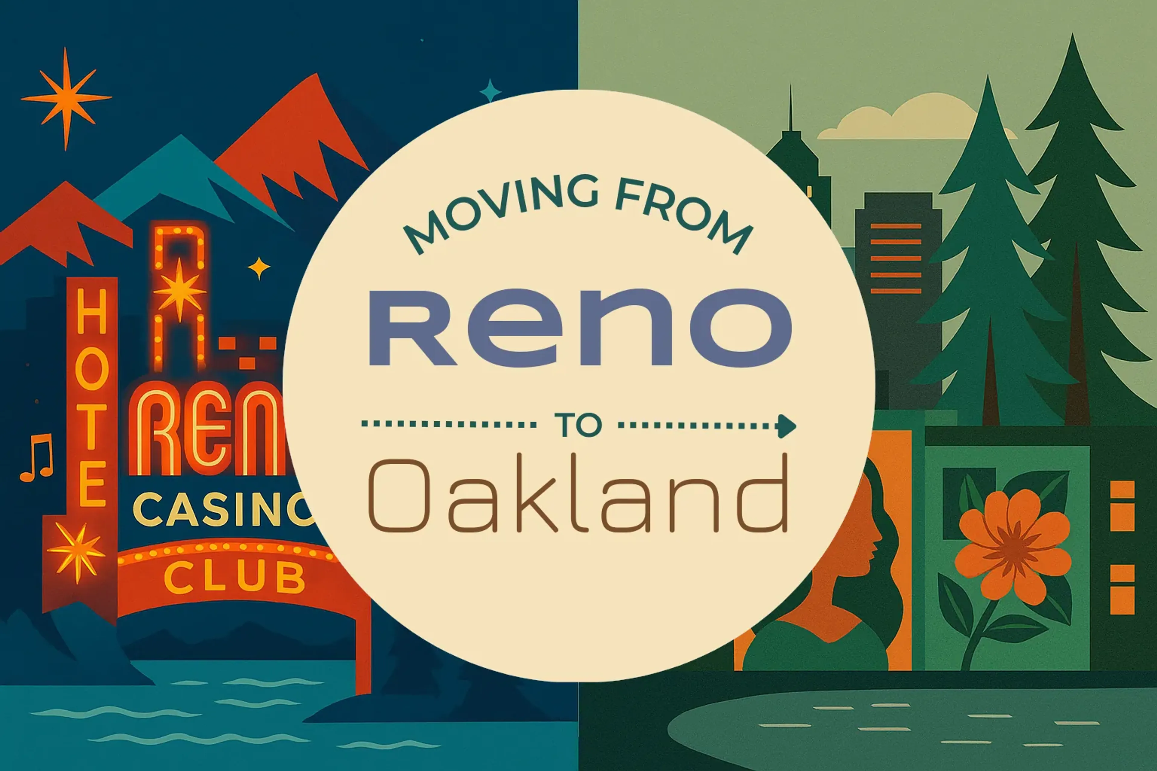 Side-by-side comparison of Reno to Oakland moving companies