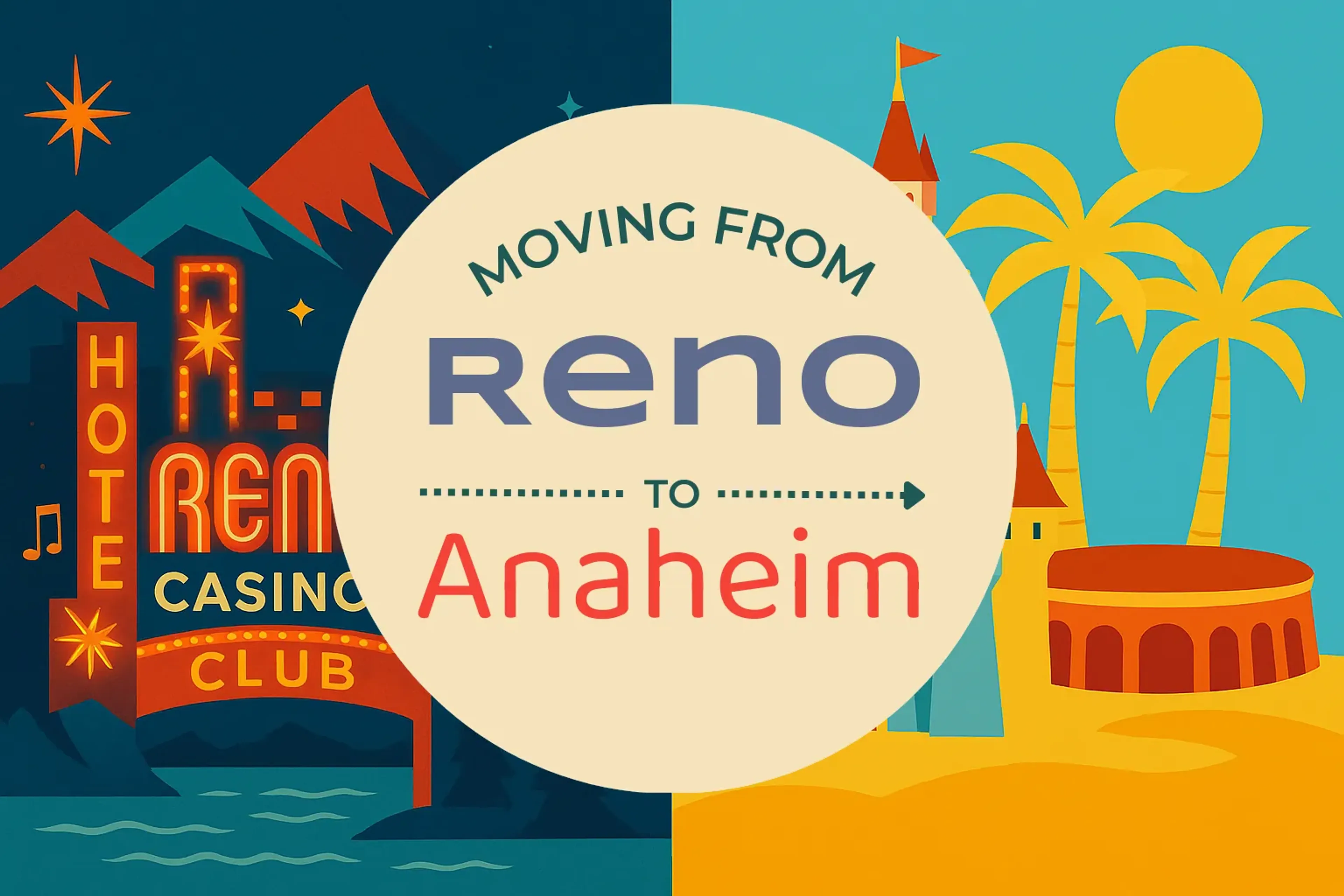 Side-by-side comparison of Reno to Anaheim moving companies