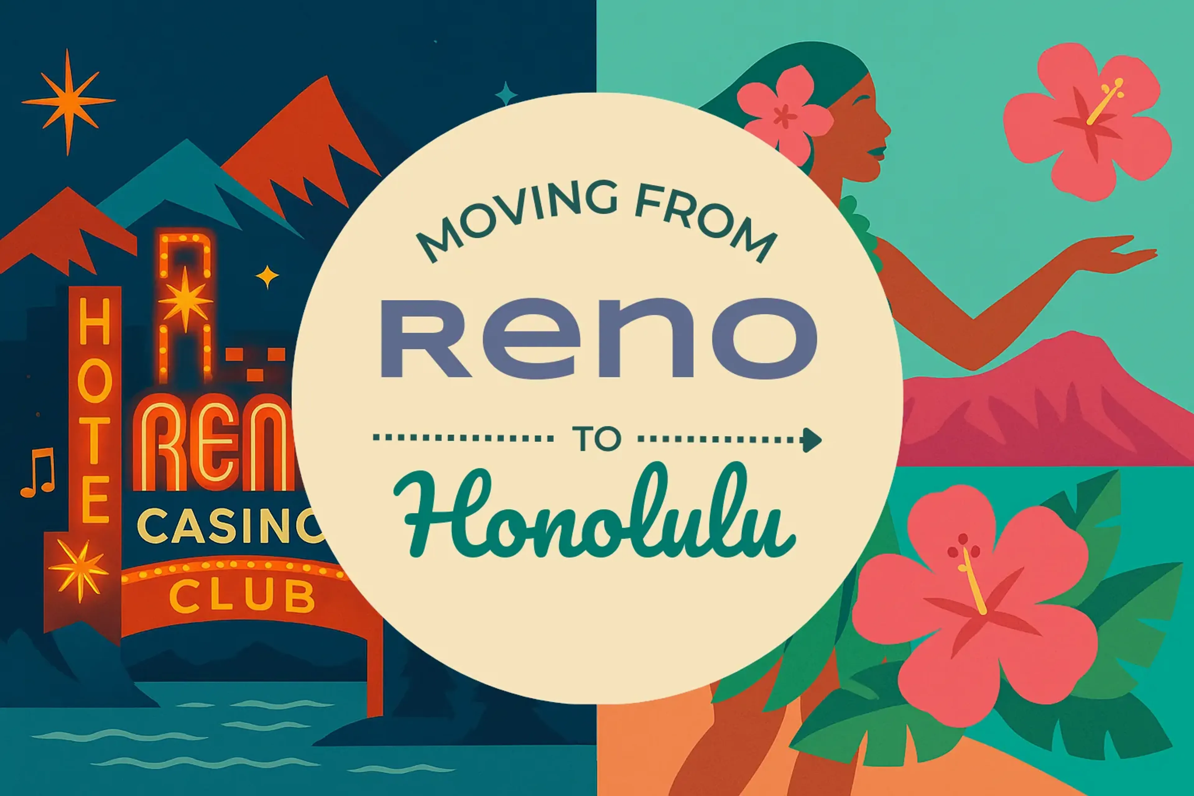 Side-by-side comparison of Reno to Honolulu moving companies