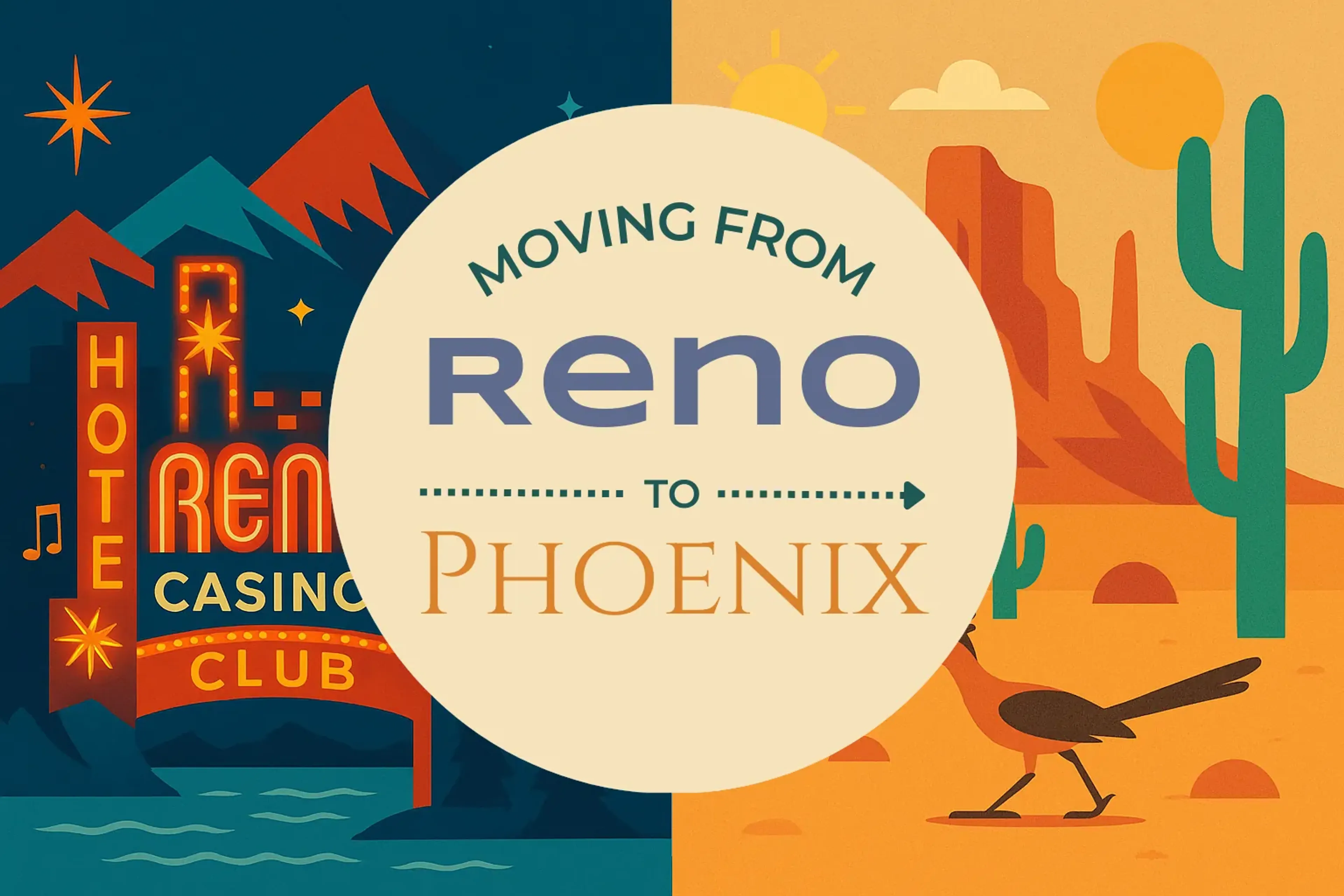 Side-by-side comparison of Reno to Phoenix moving companies