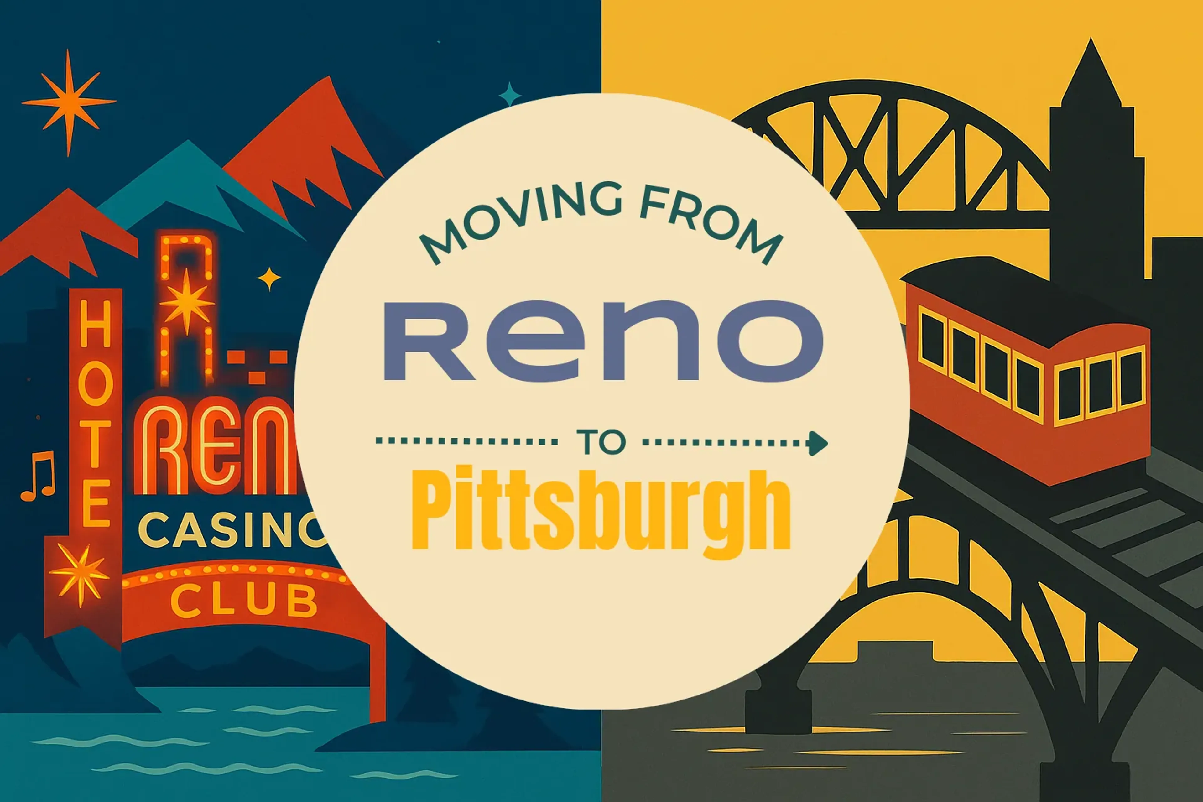 Side-by-side comparison of Reno to Pittsburgh moving companies