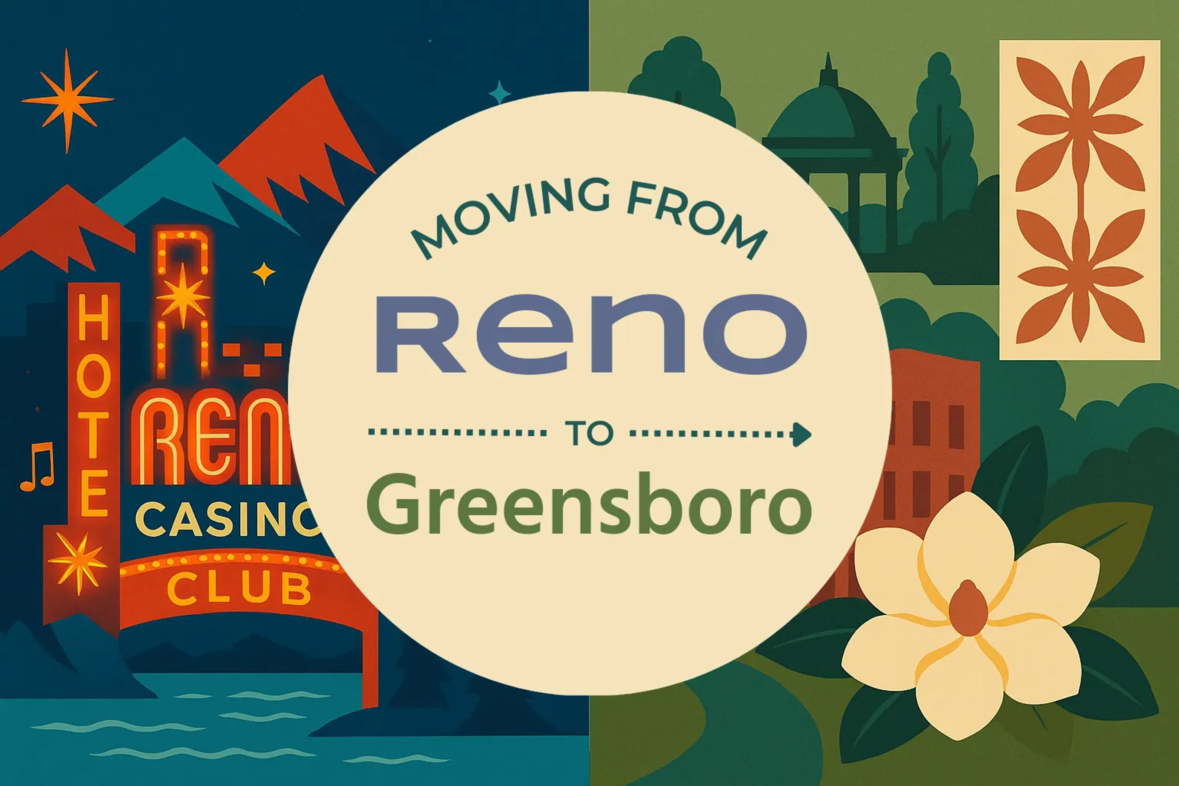 Side-by-side comparison of Reno to Greensboro moving companies