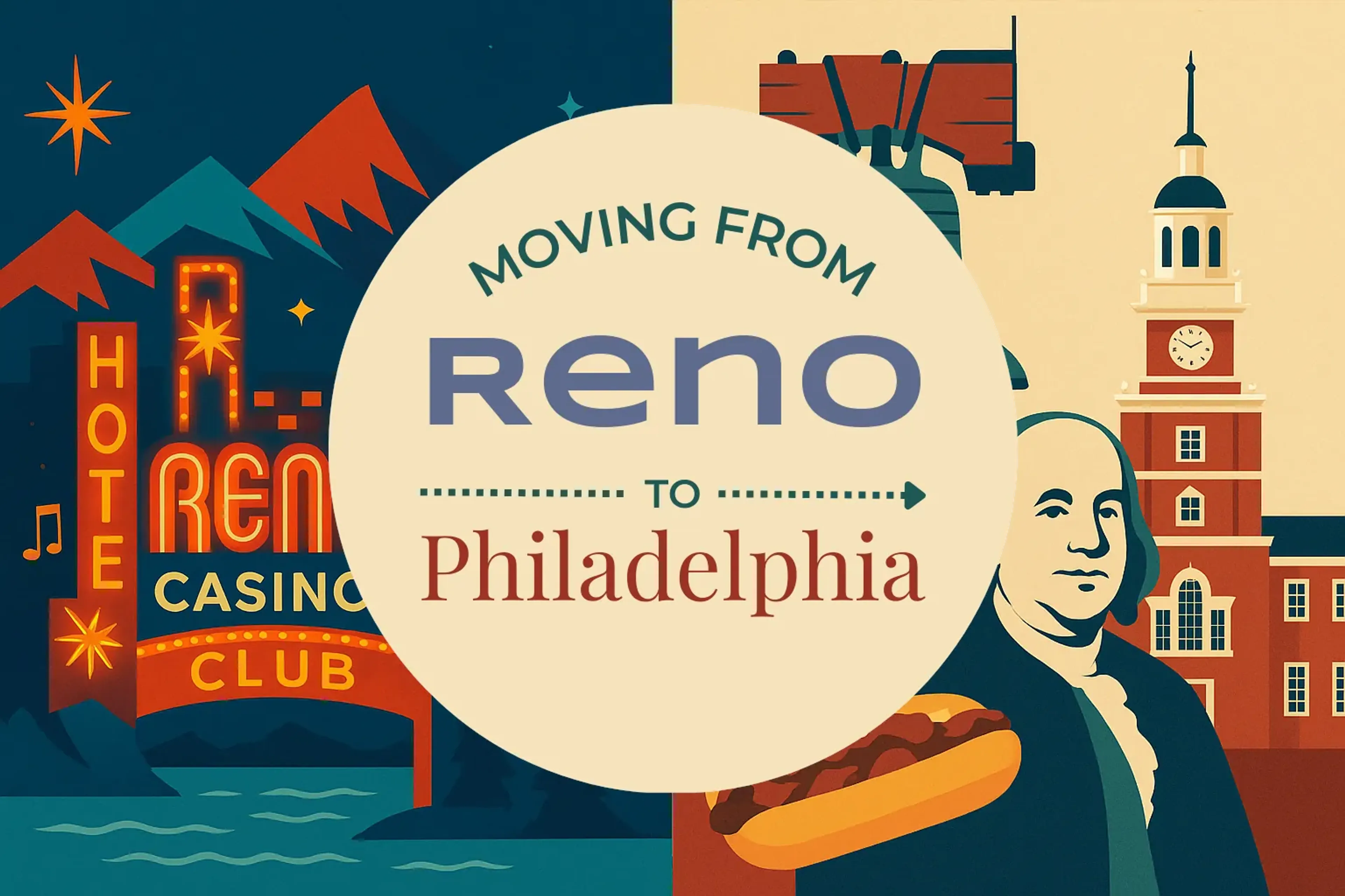 Side-by-side comparison of Reno to Philadelphia moving companies