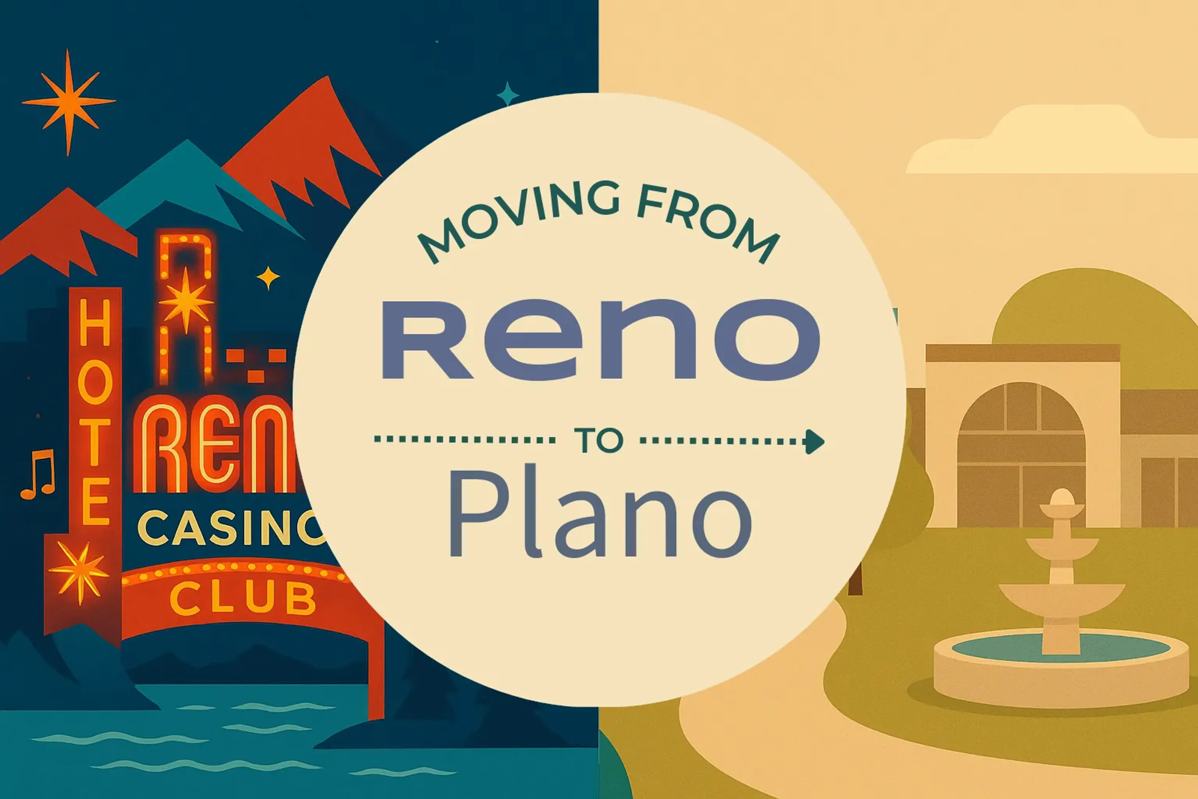 Side-by-side comparison of Reno to Plano moving companies