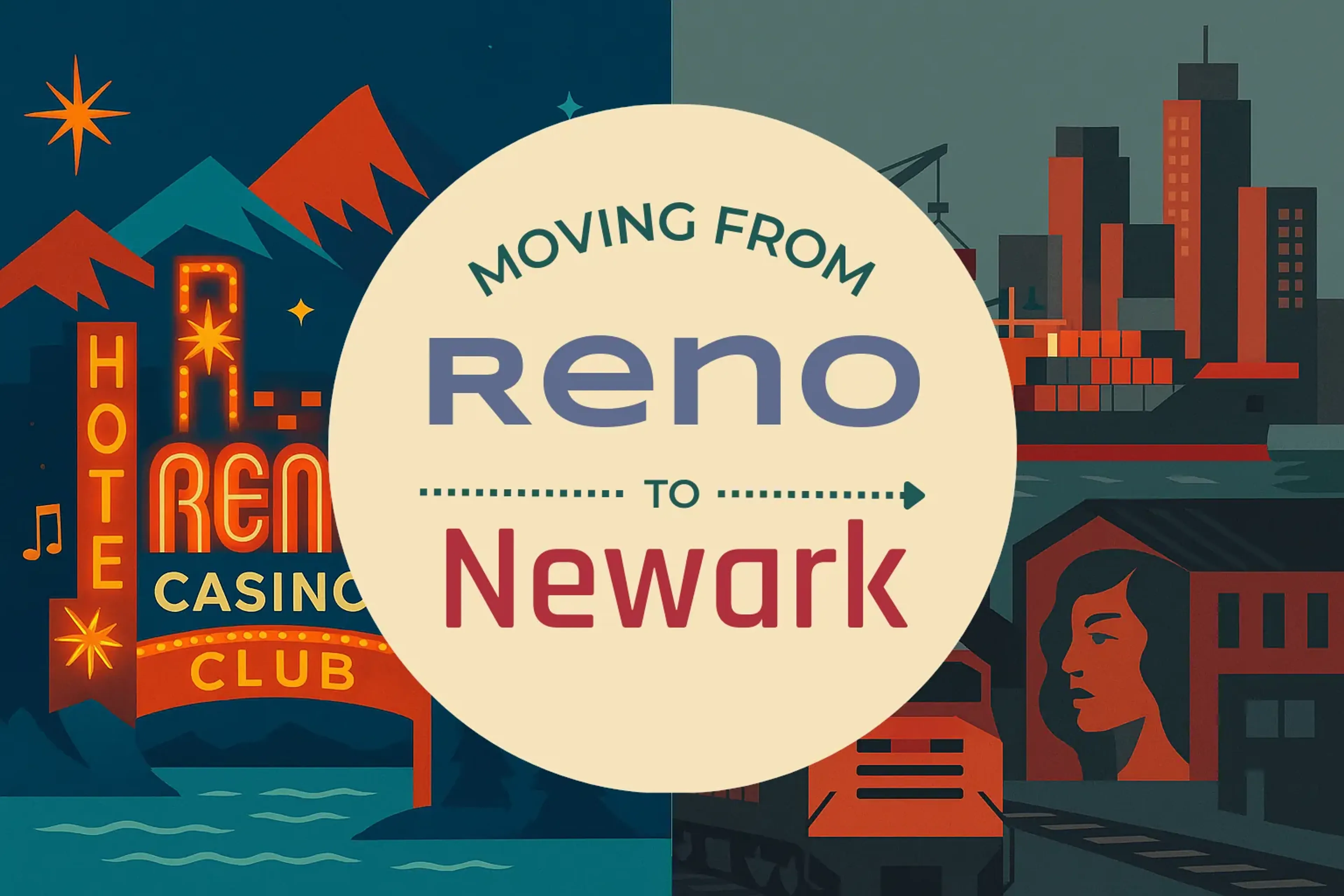 Side-by-side comparison of Reno to Newark moving companies