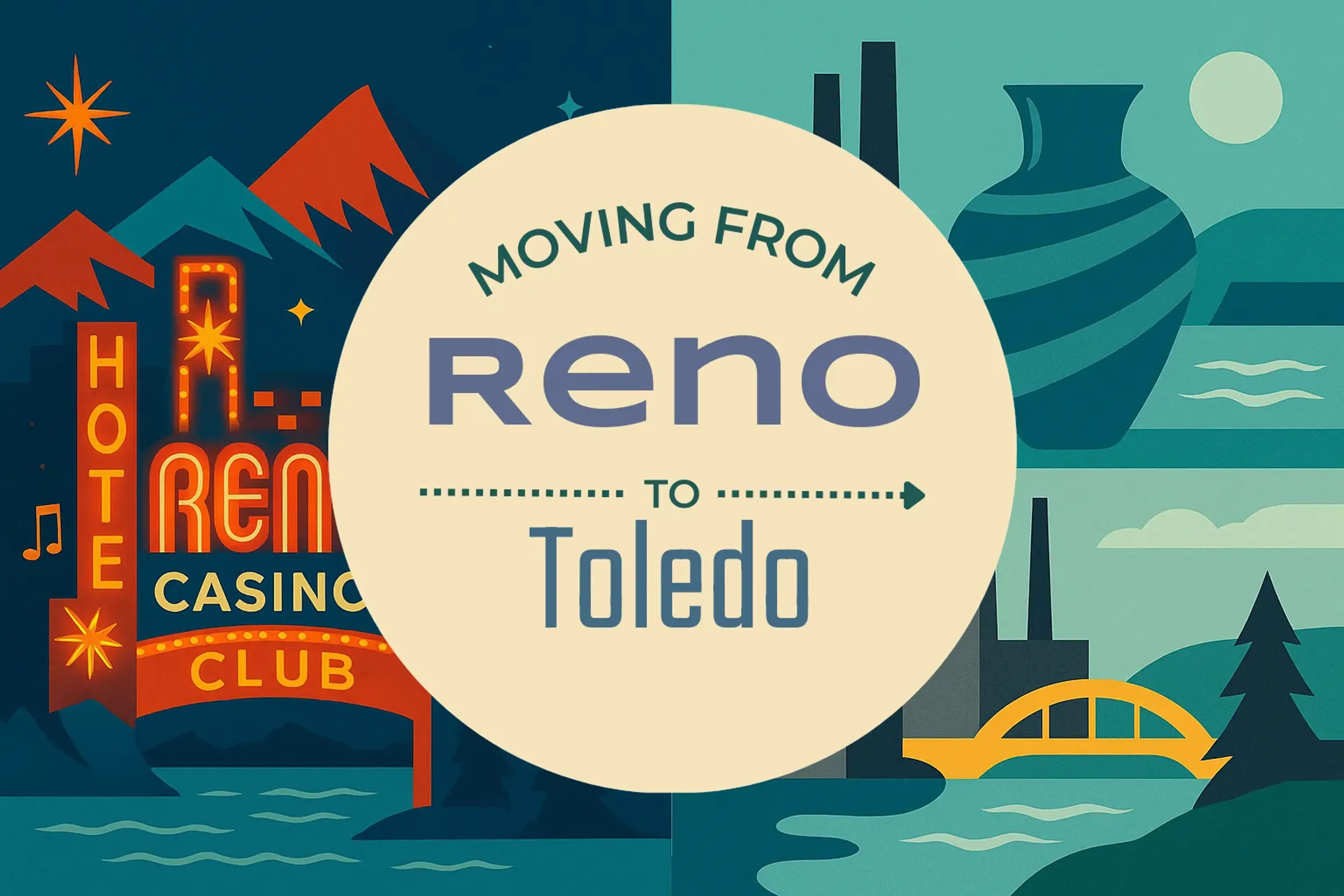Side-by-side comparison of Reno to Toledo moving companies