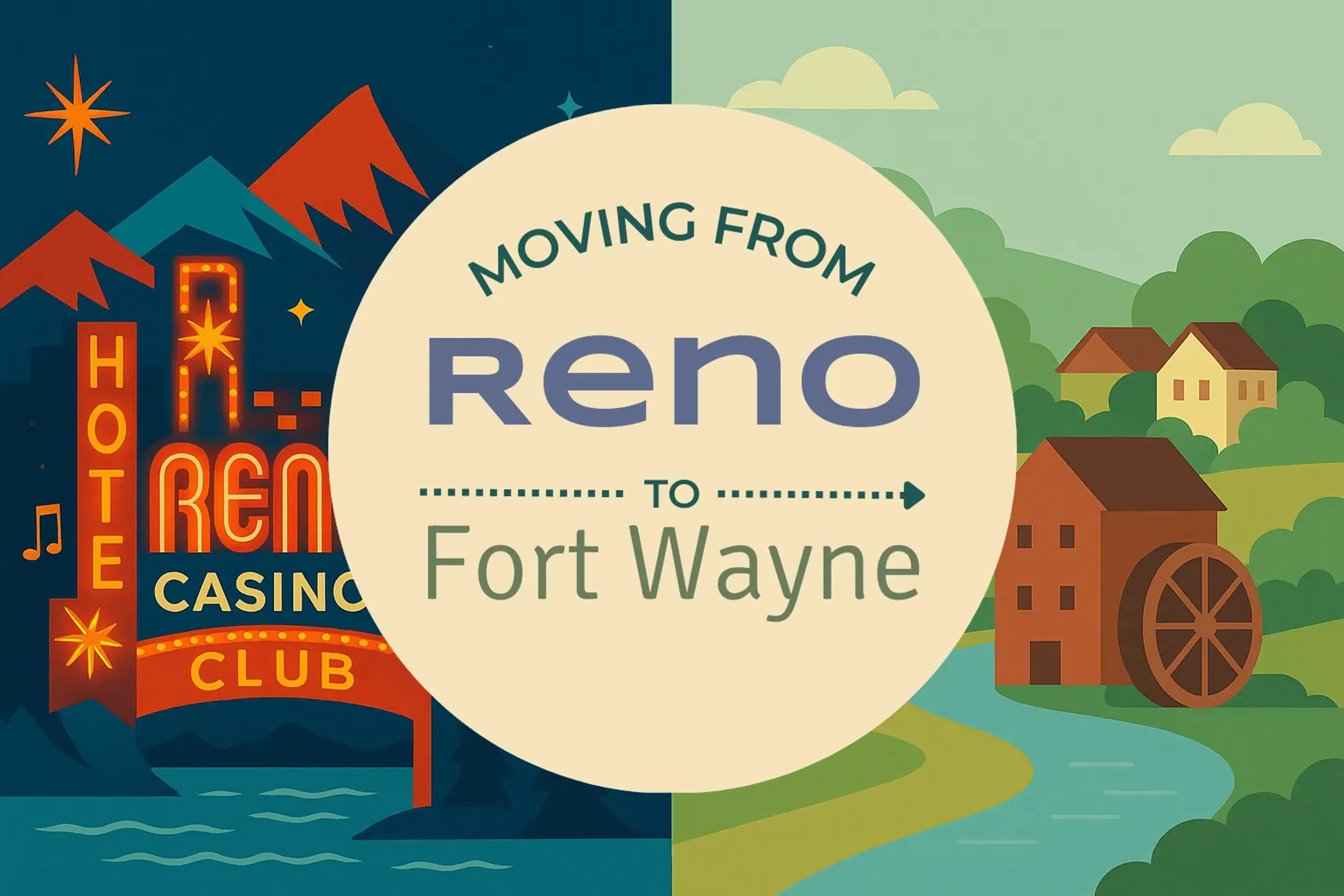 Side-by-side comparison of Reno to Fort Wayne moving companies