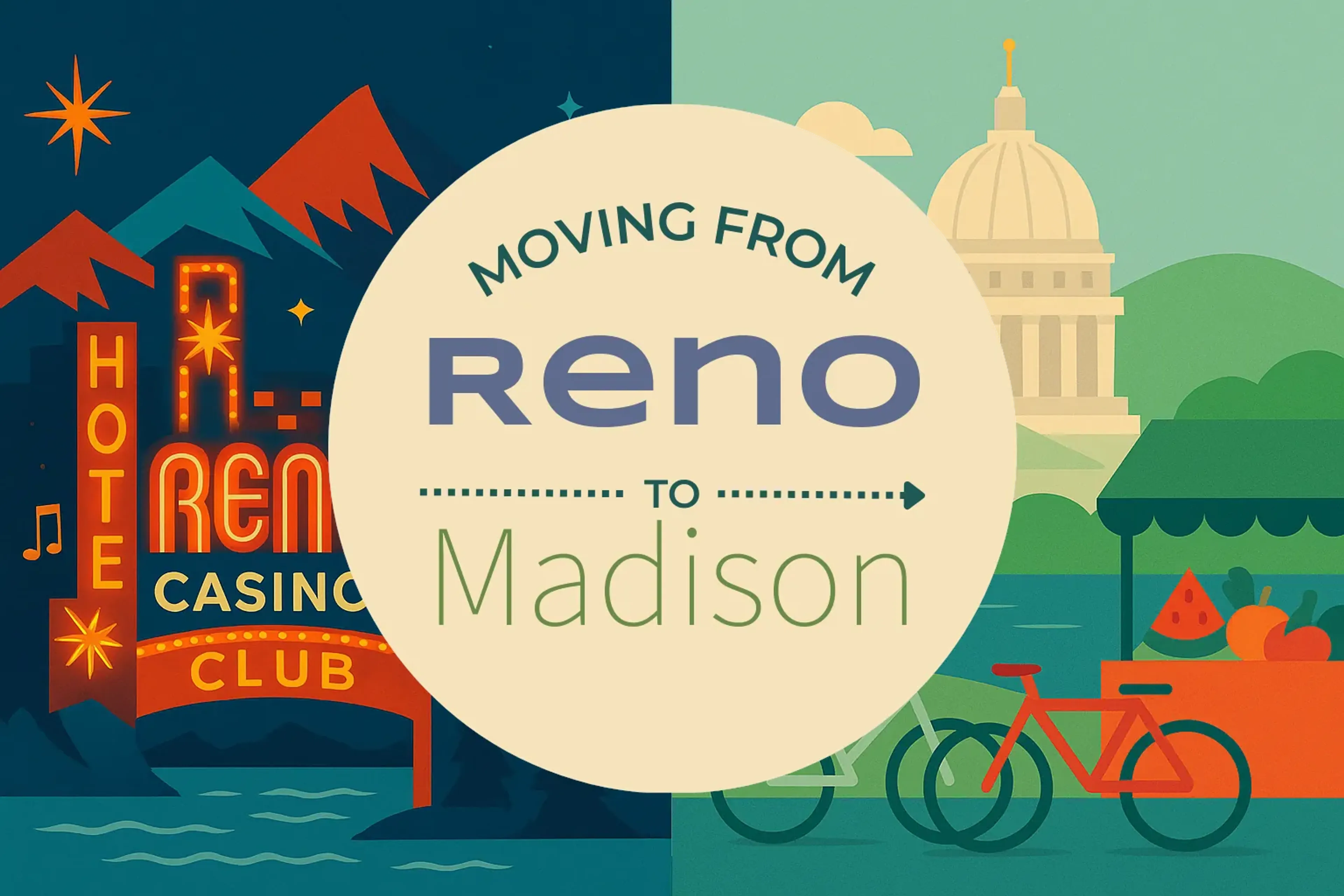 Side-by-side comparison of Reno to Madison moving companies