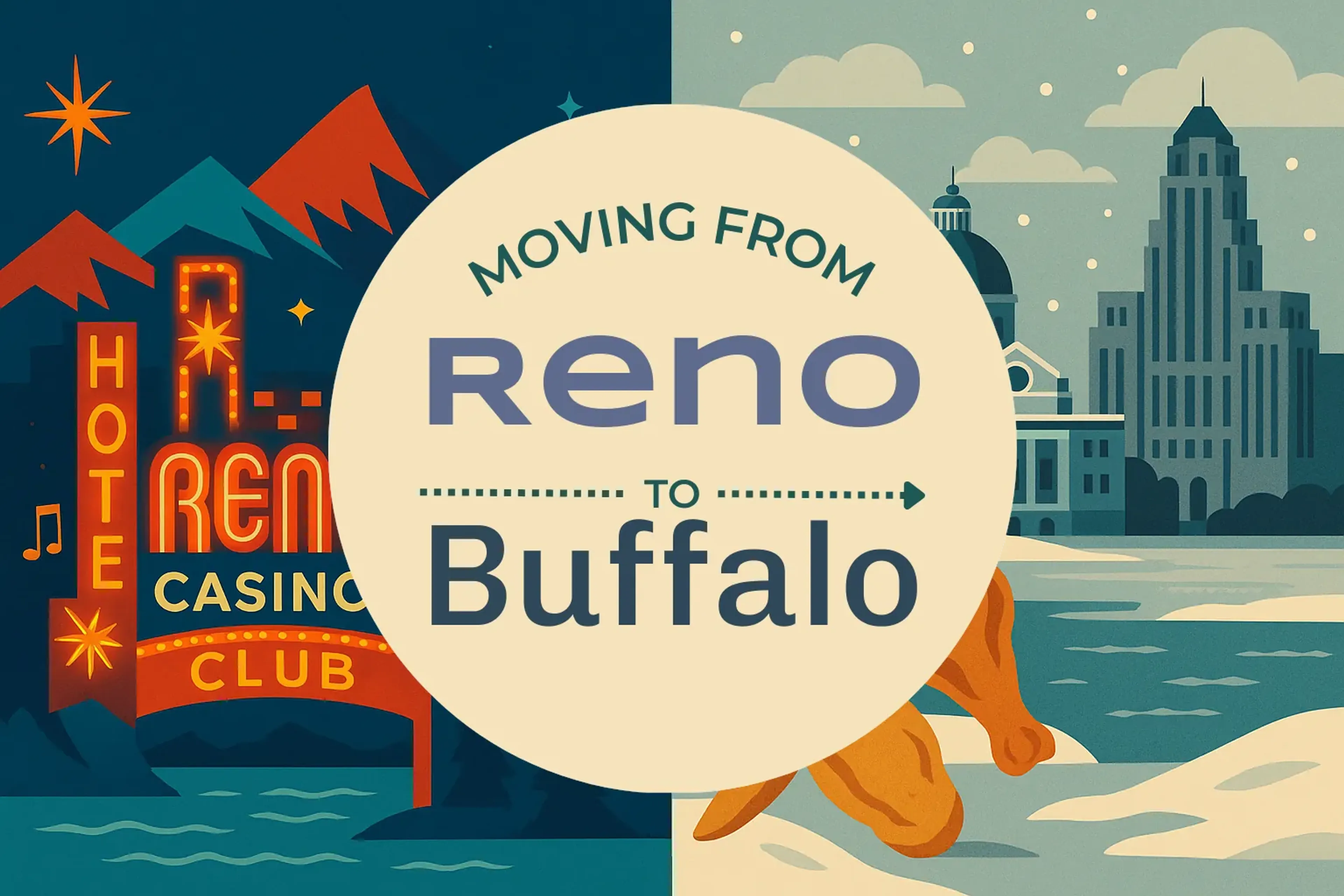Side-by-side comparison of Reno to Buffalo moving companies