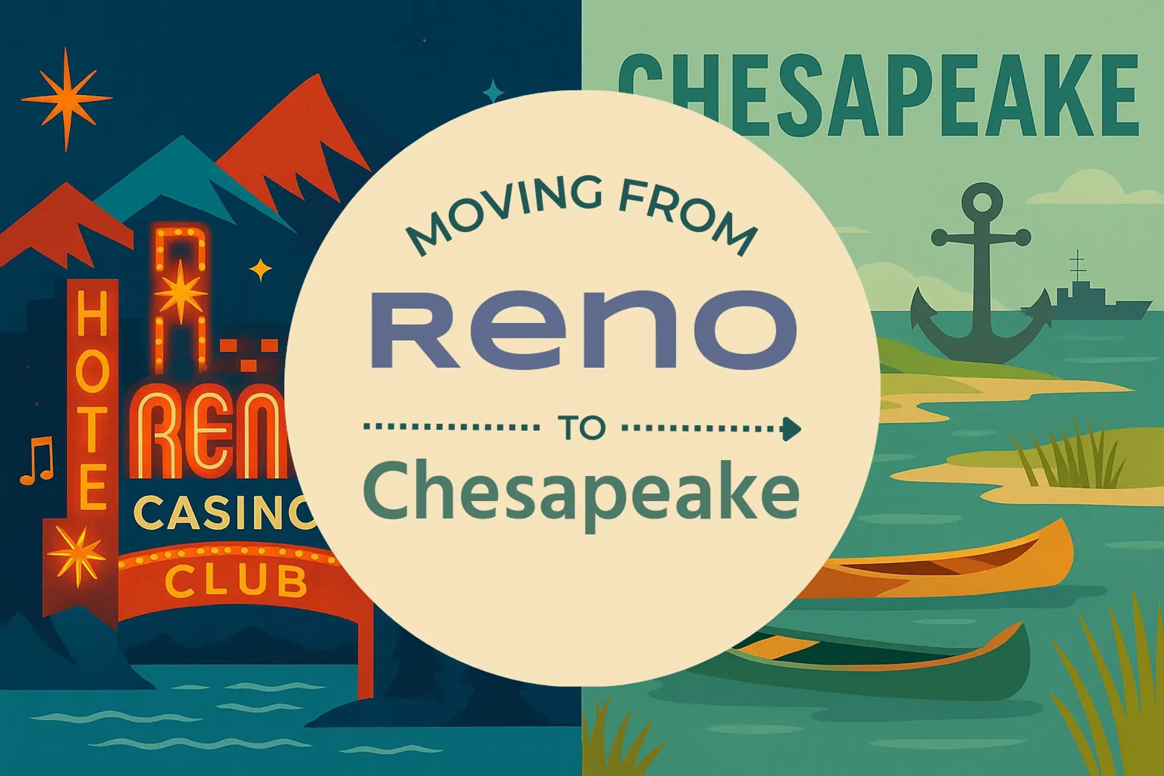 Side-by-side comparison of Reno to Chesapeake moving companies