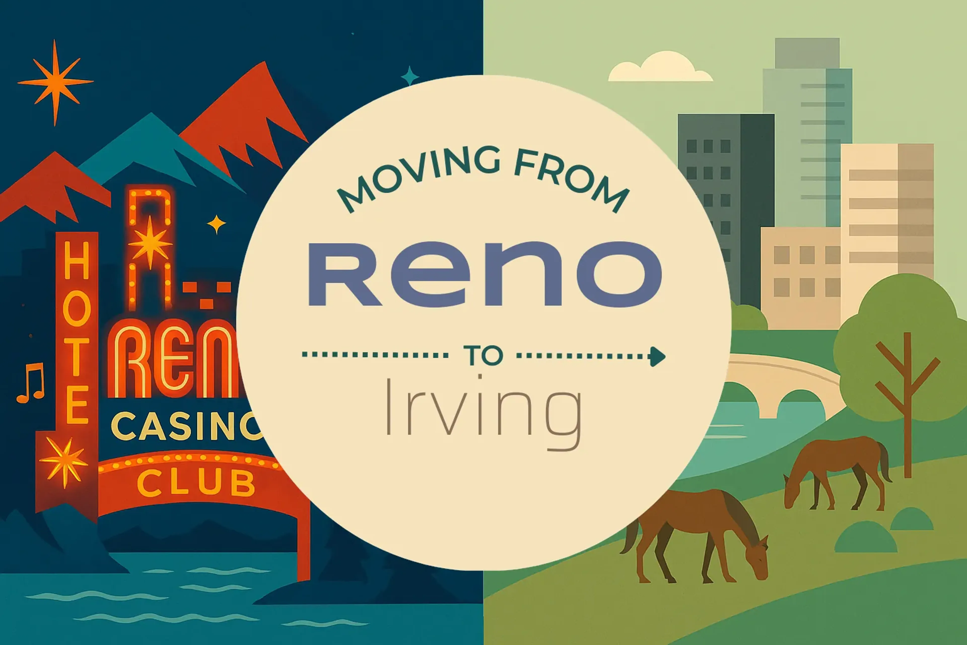 Side-by-side comparison of Reno to Irving moving companies