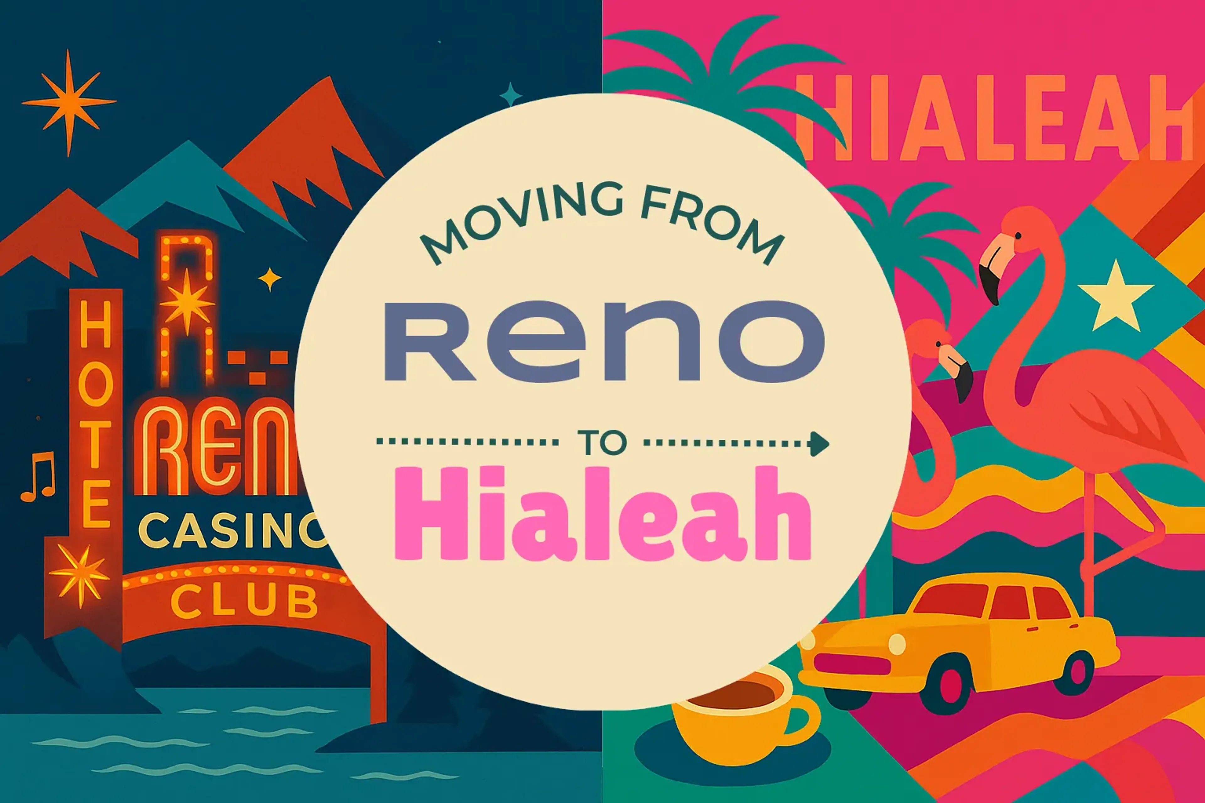 Side-by-side comparison of Reno to Hialeah moving companies