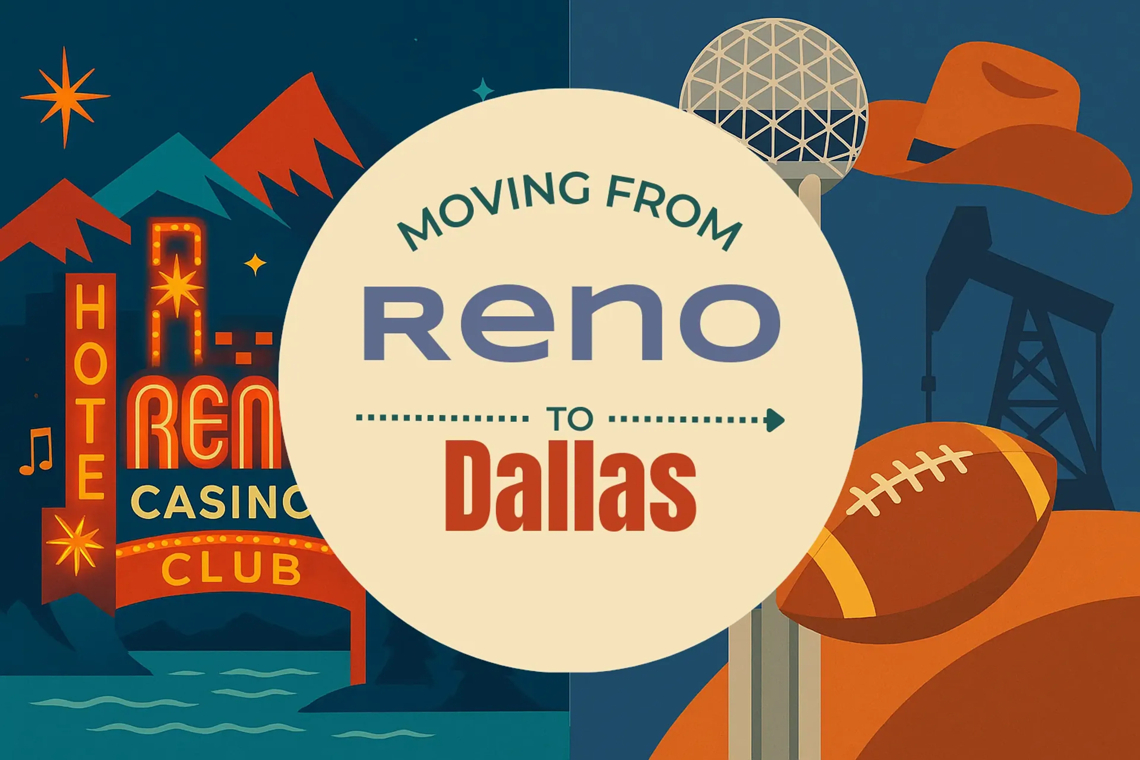 Side-by-side comparison of Reno to Dallas moving companies