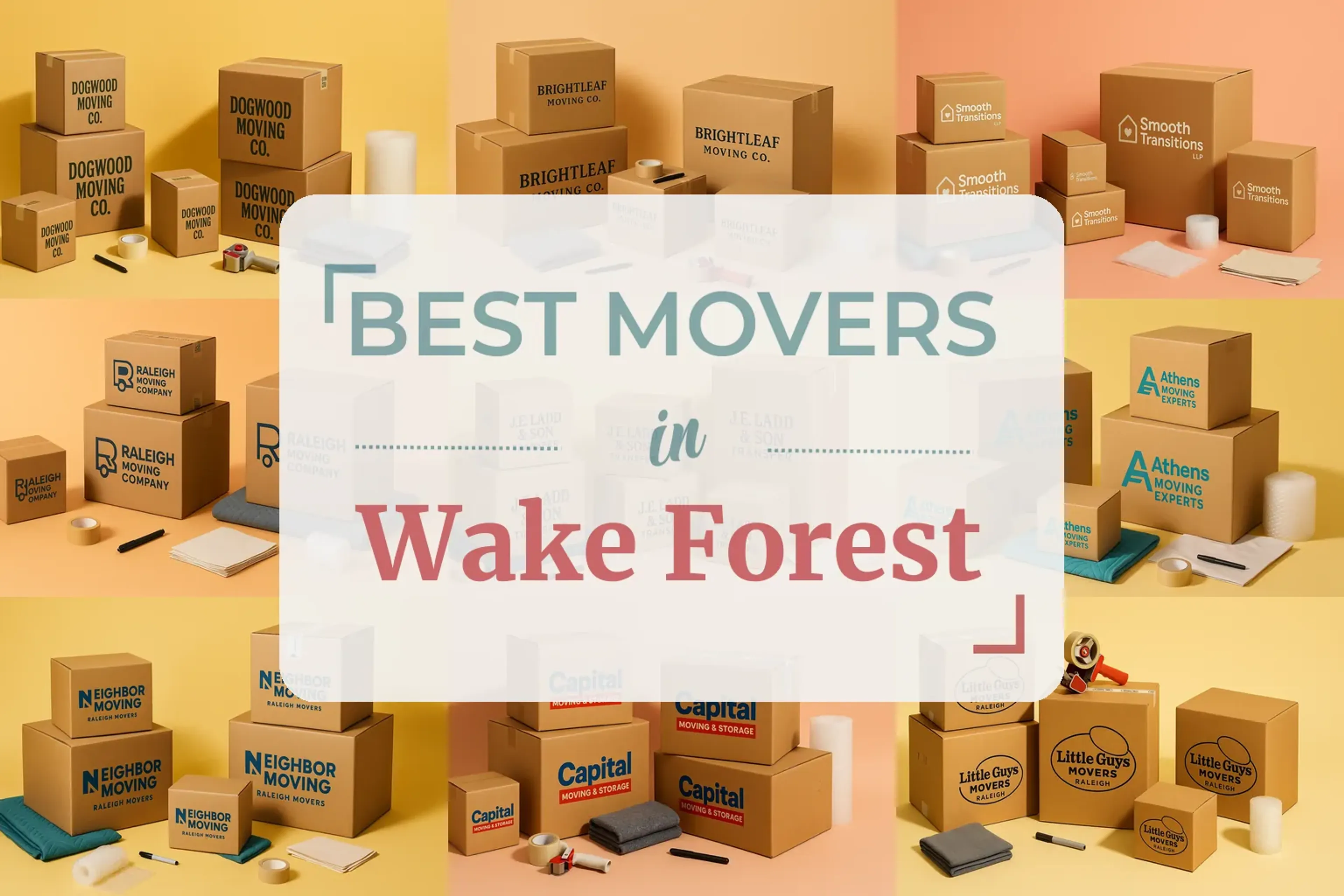 Side-by-side comparison of Wake Forest moving companies