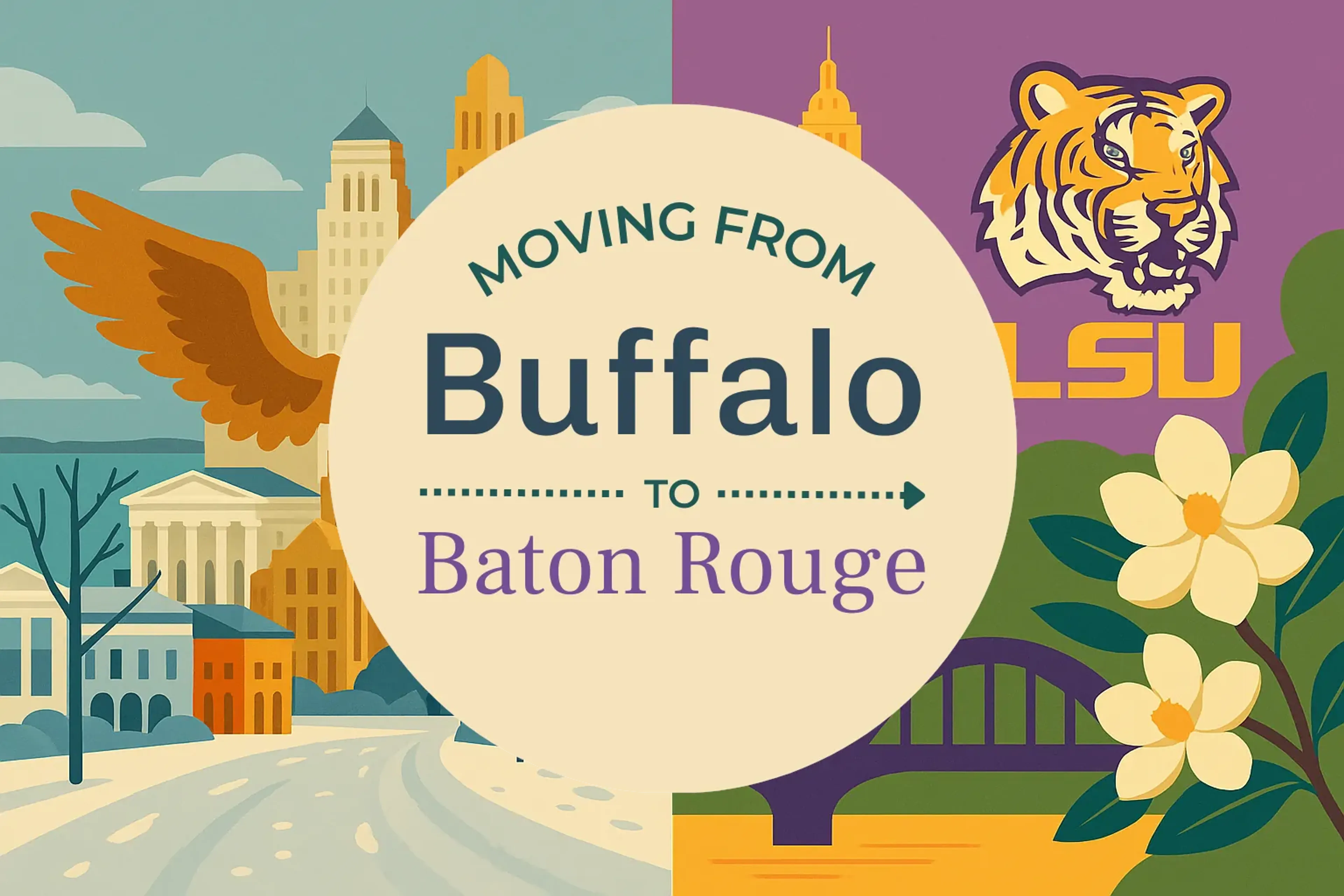 Side-by-side comparison of Buffalo to Baton Rouge moving companies