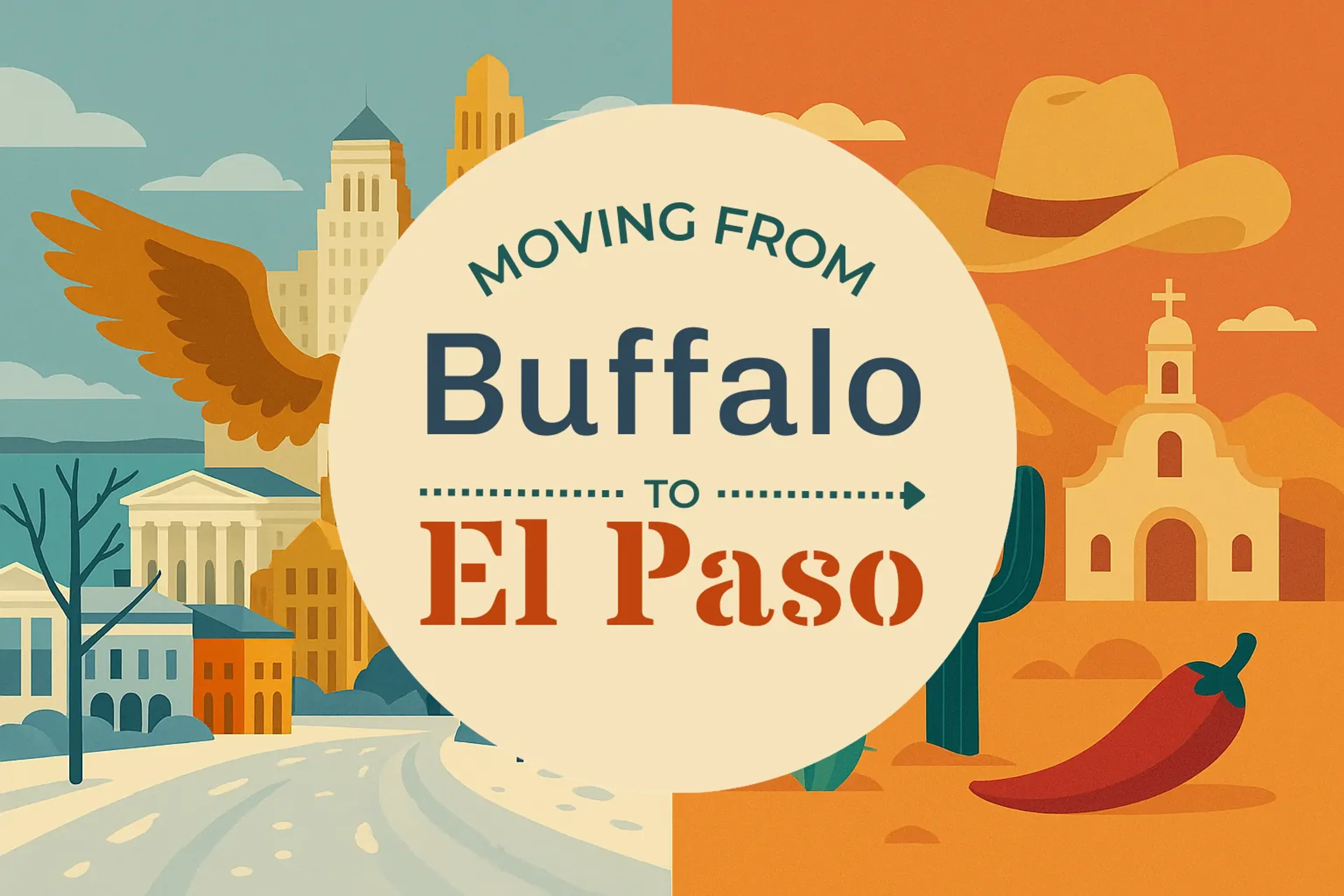 Side-by-side comparison of Buffalo to El Paso moving companies