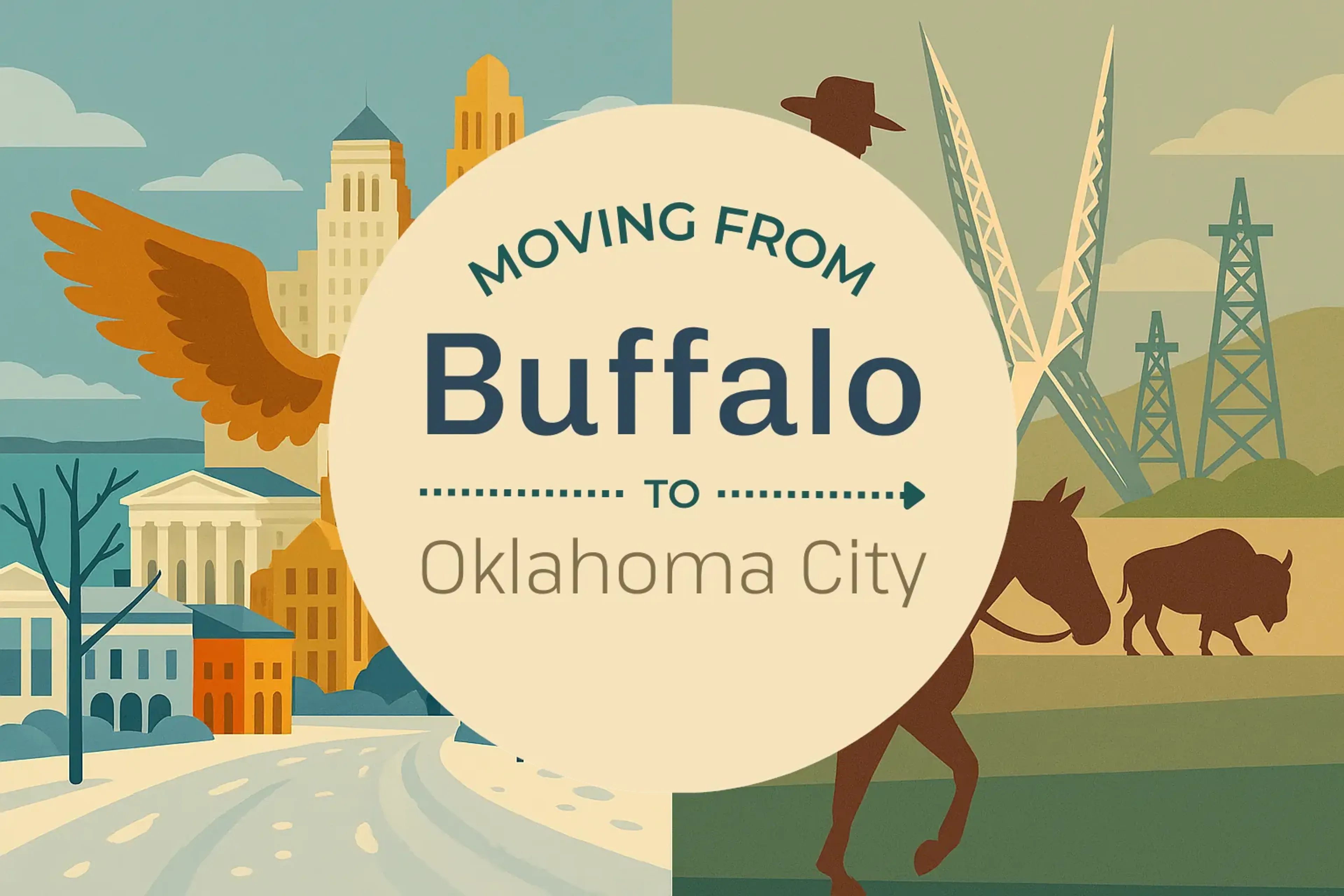Side-by-side comparison of Buffalo to Oklahoma City moving companies