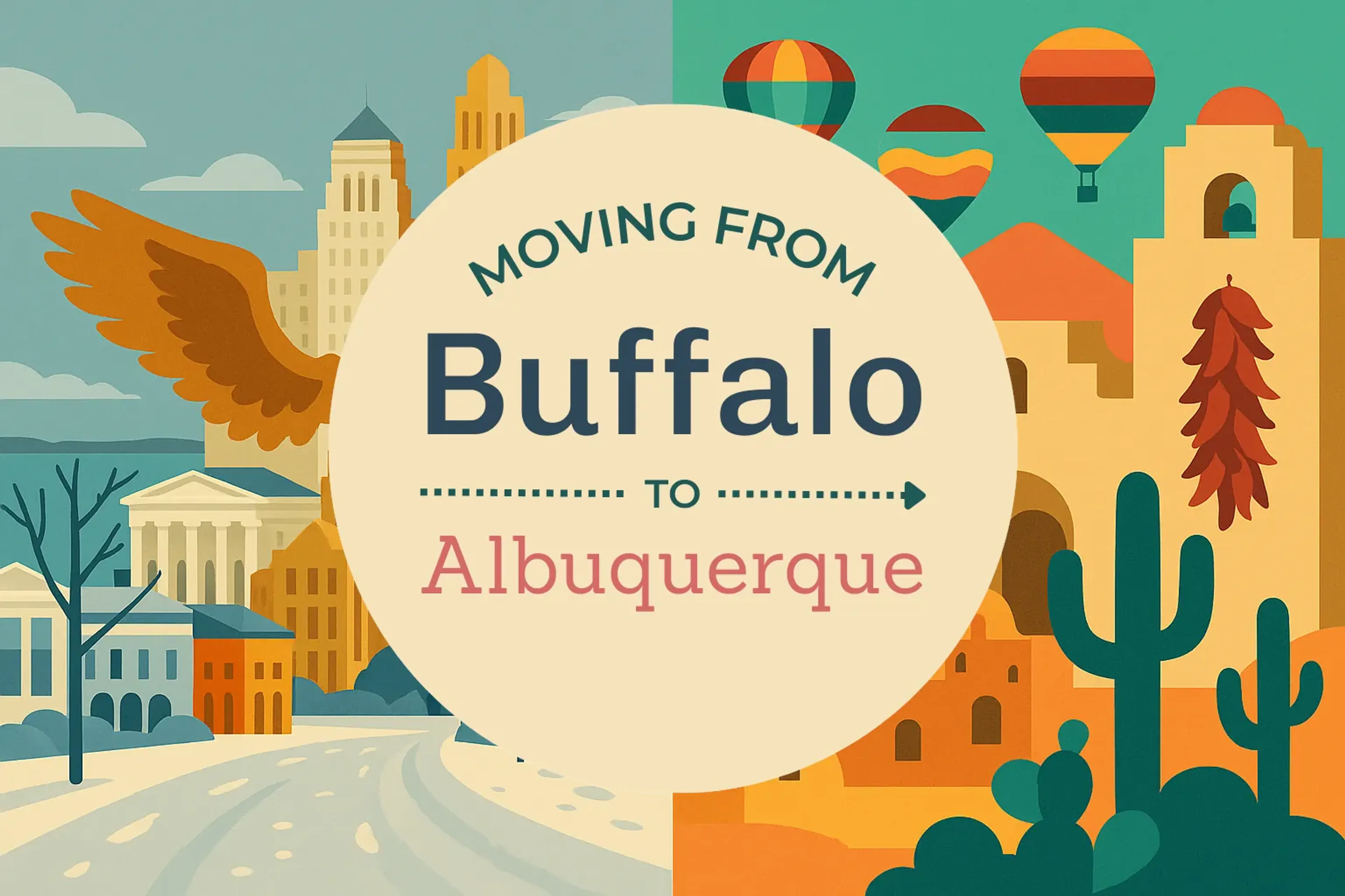Side-by-side comparison of Buffalo to Albuquerque moving companies