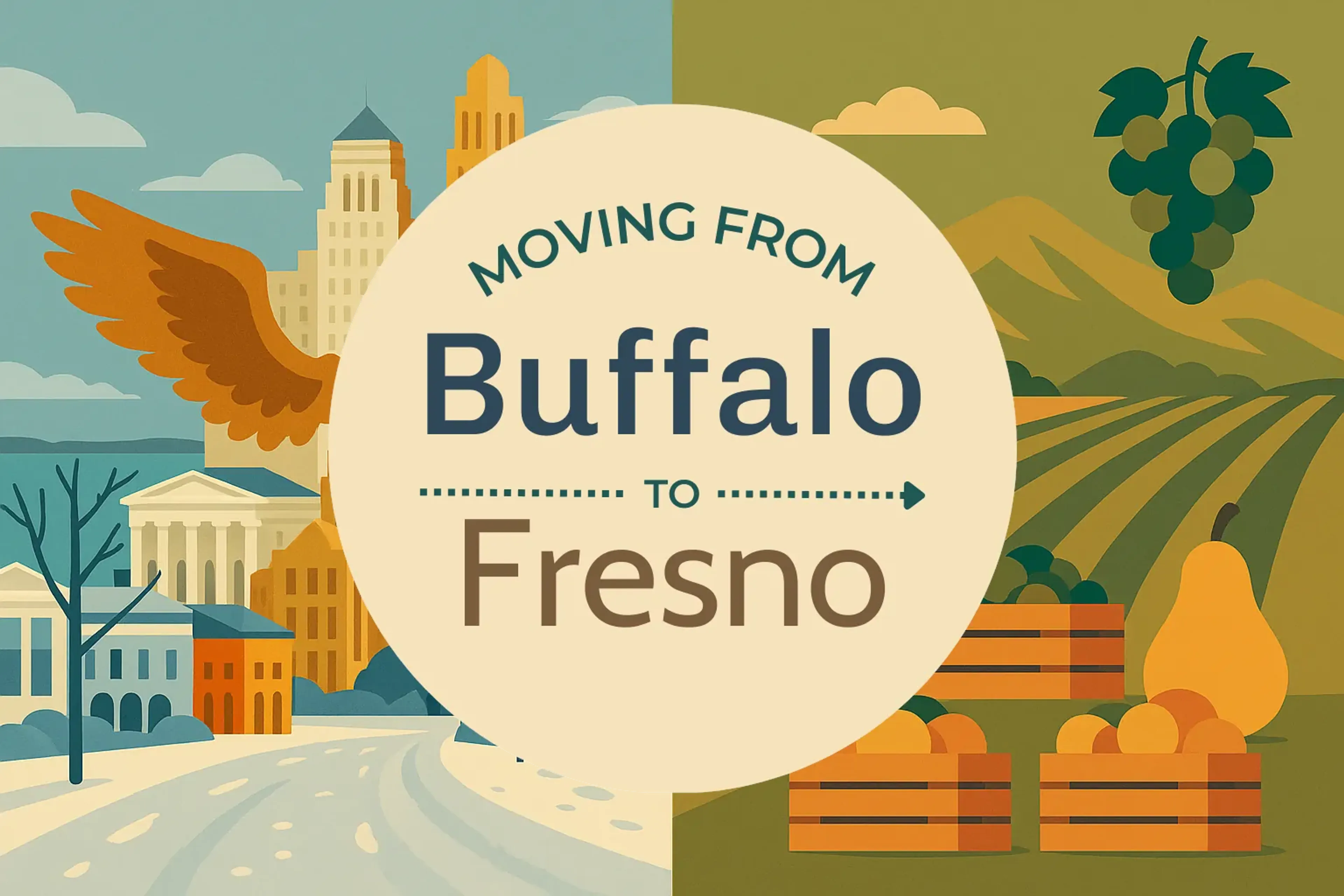 Side-by-side comparison of Buffalo to Fresno moving companies
