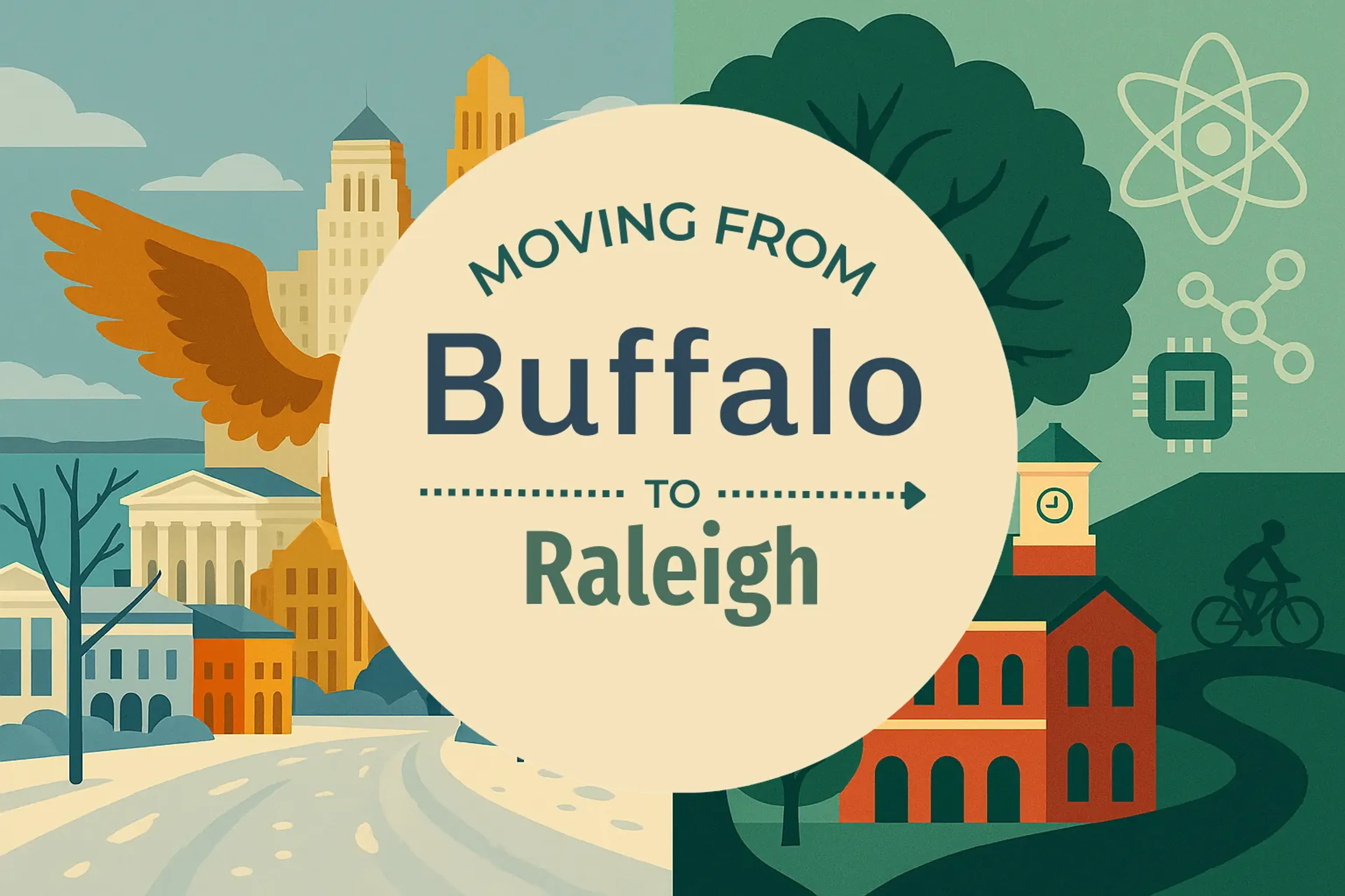 Side-by-side comparison of Buffalo to Raleigh moving companies