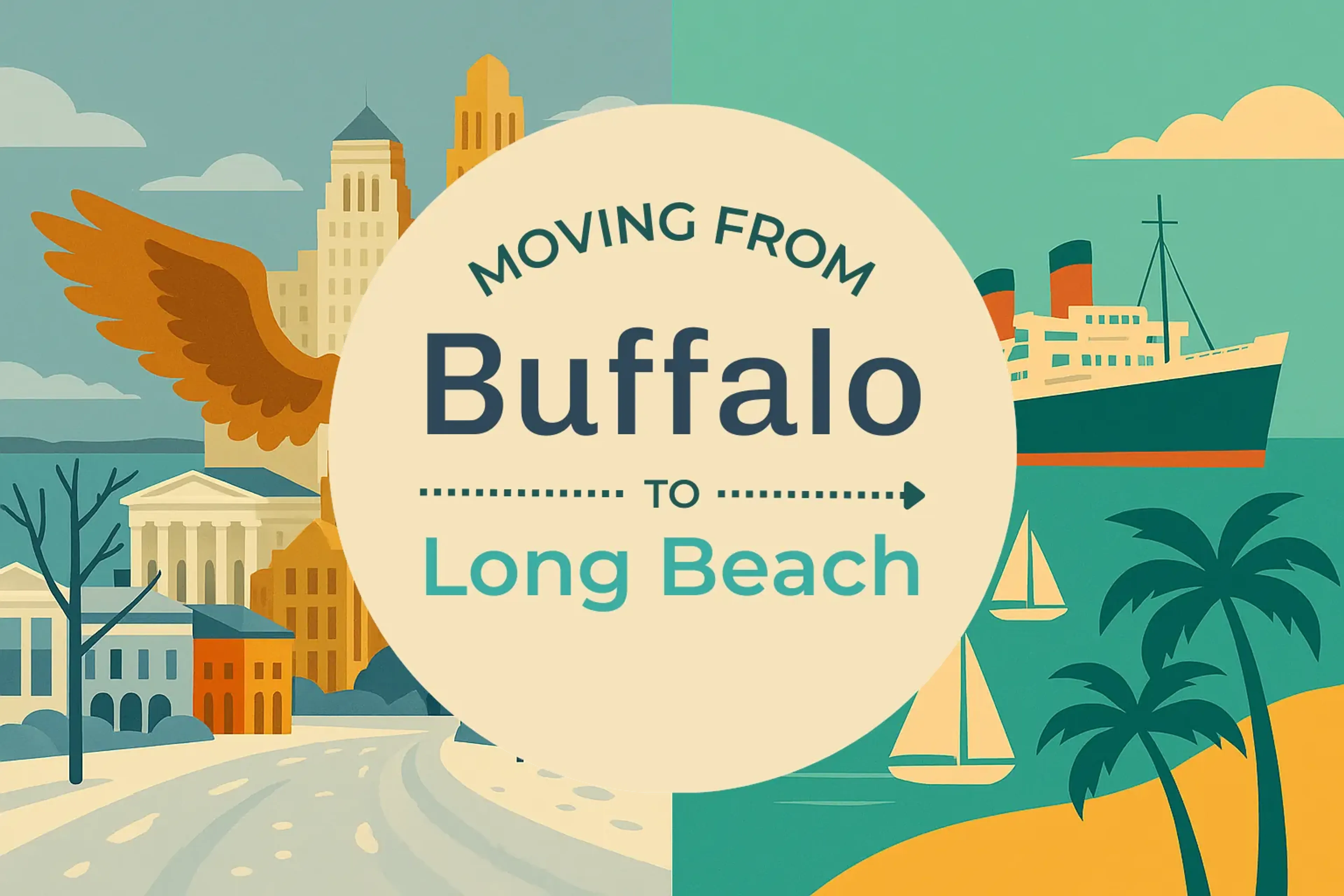 Side-by-side comparison of Buffalo to Long Beach moving companies