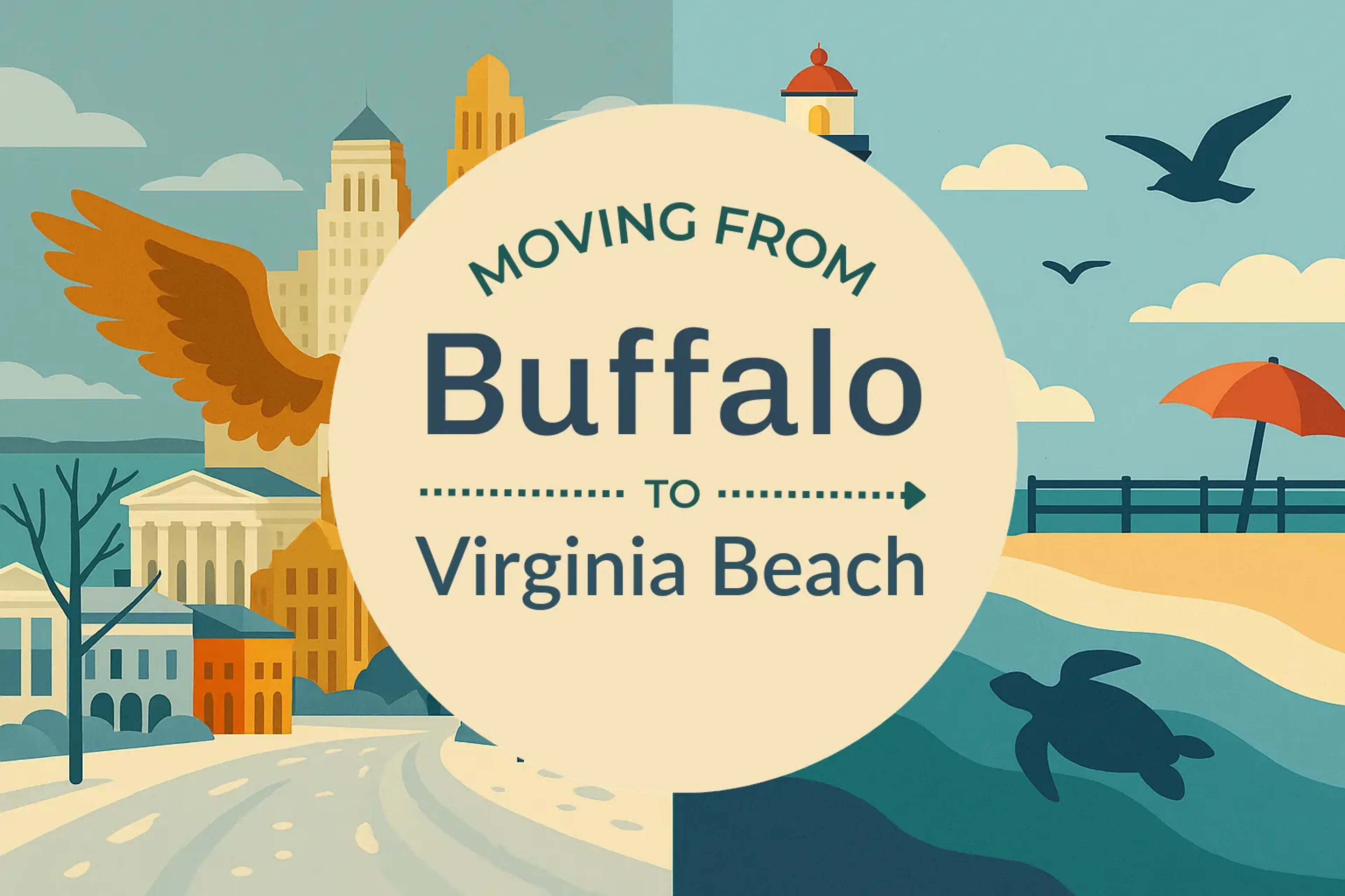 Side-by-side comparison of Buffalo to Virginia Beach moving companies