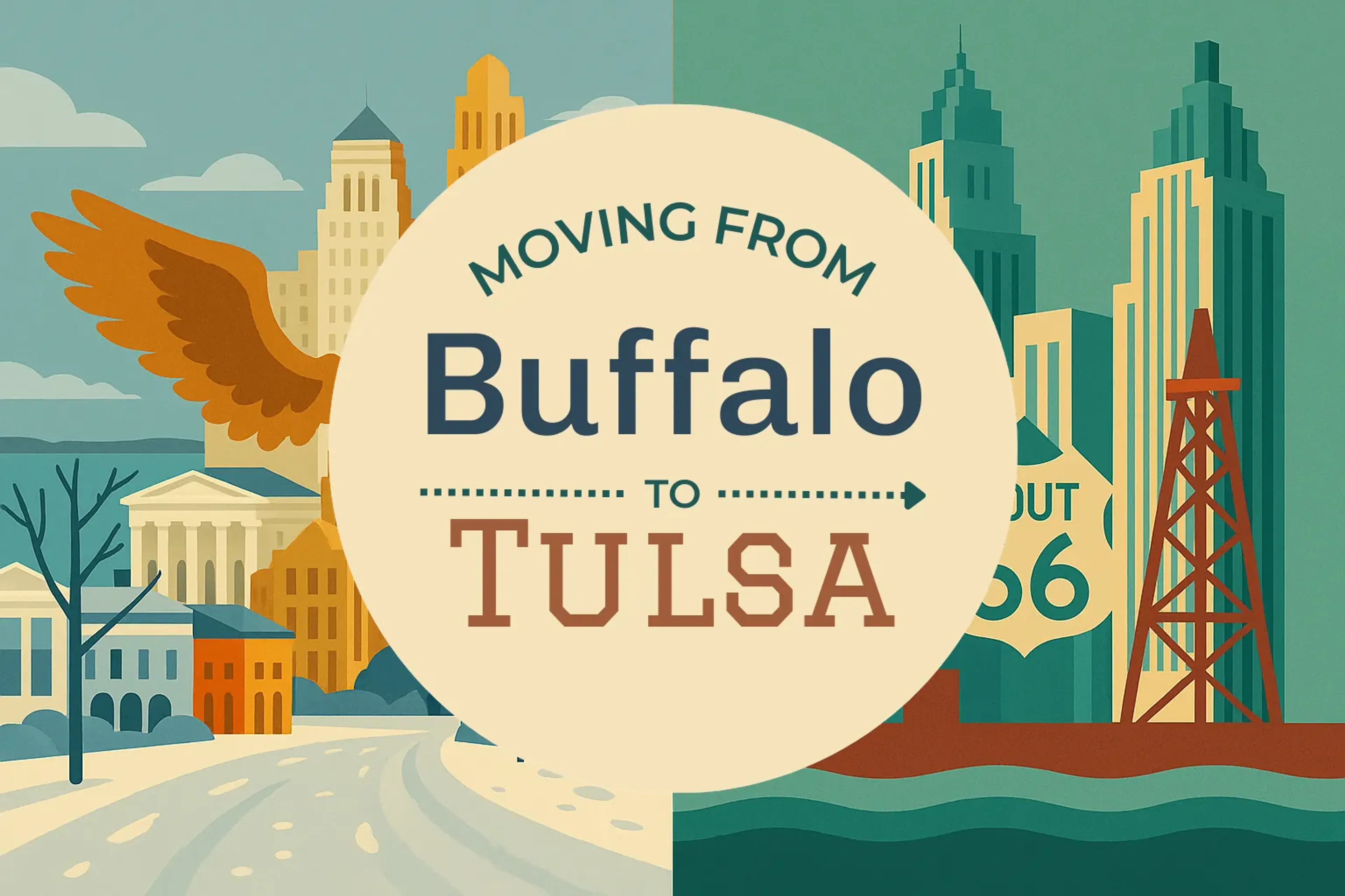 Side-by-side comparison of Buffalo to Tulsa moving companies