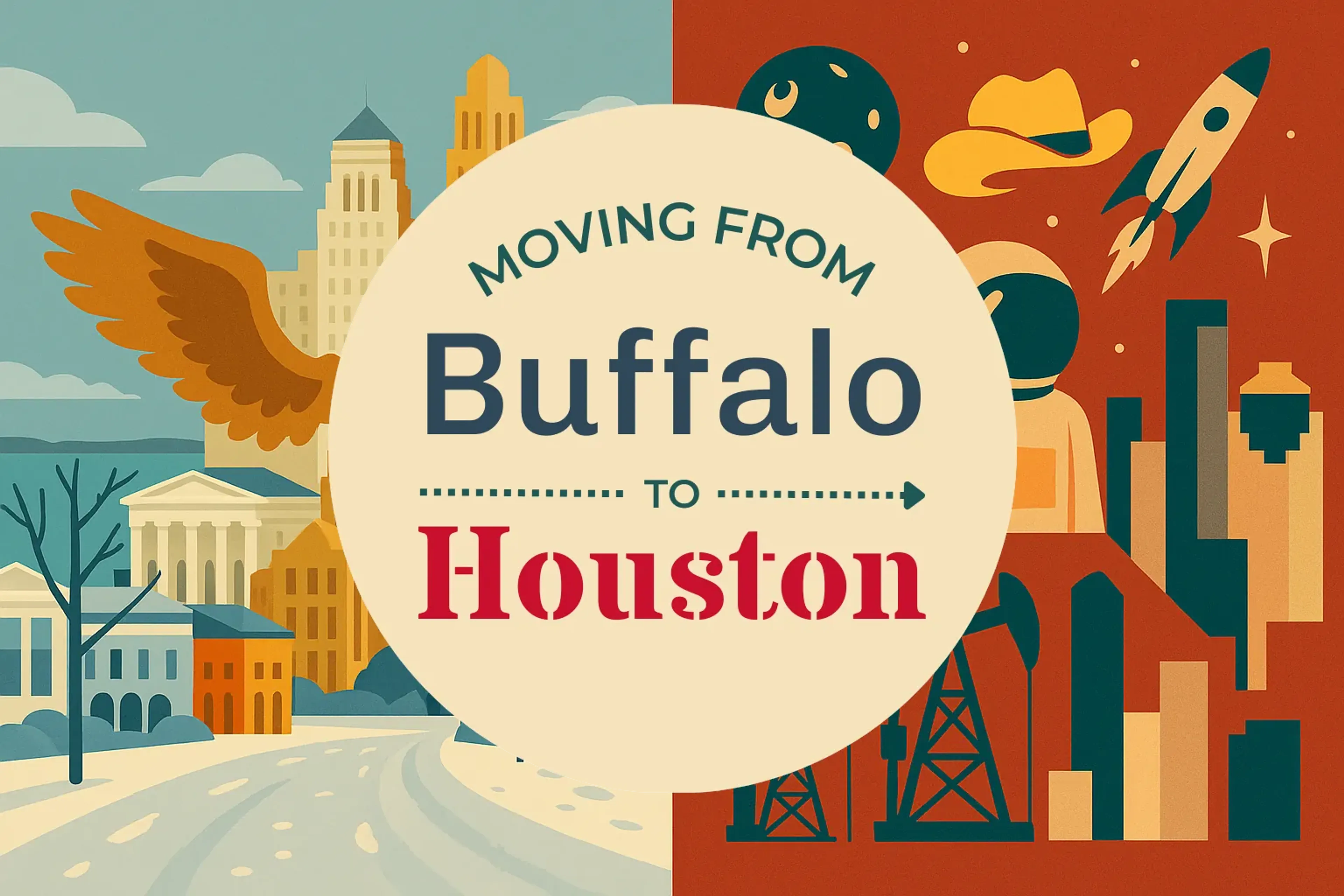 Side-by-side comparison of Buffalo to Houston moving companies