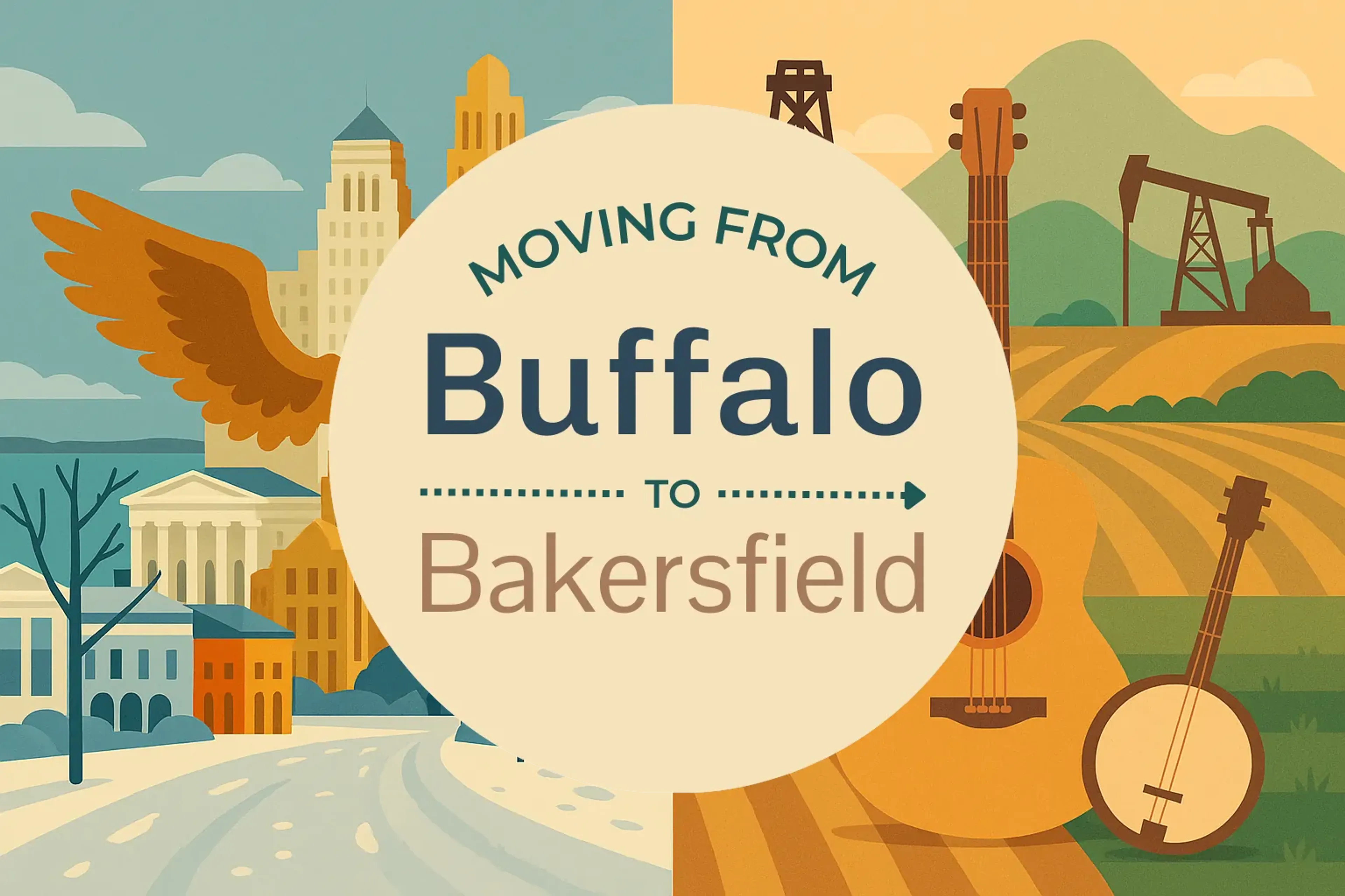 Side-by-side comparison of Buffalo to Bakersfield moving companies