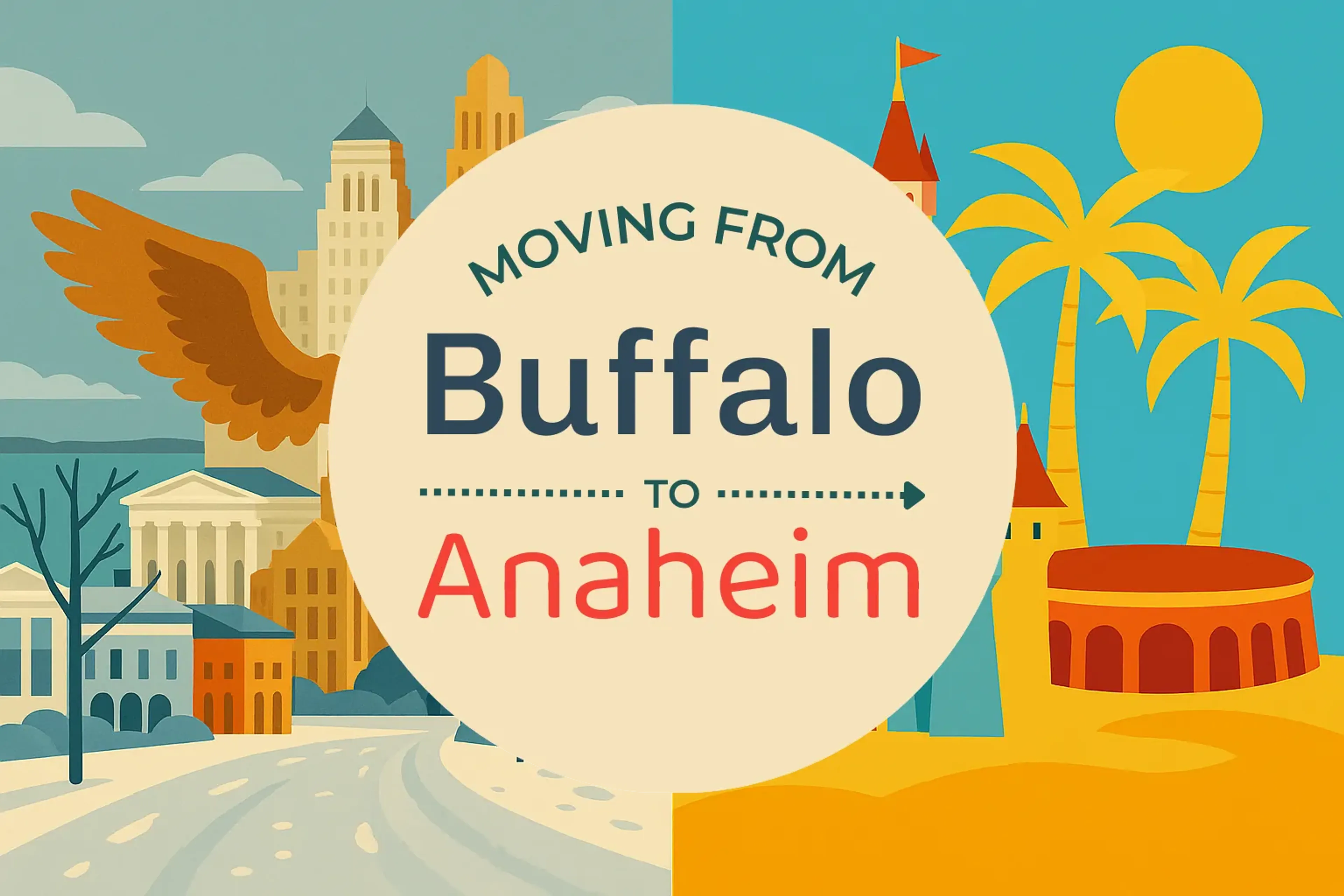 Side-by-side comparison of Buffalo to Anaheim moving companies