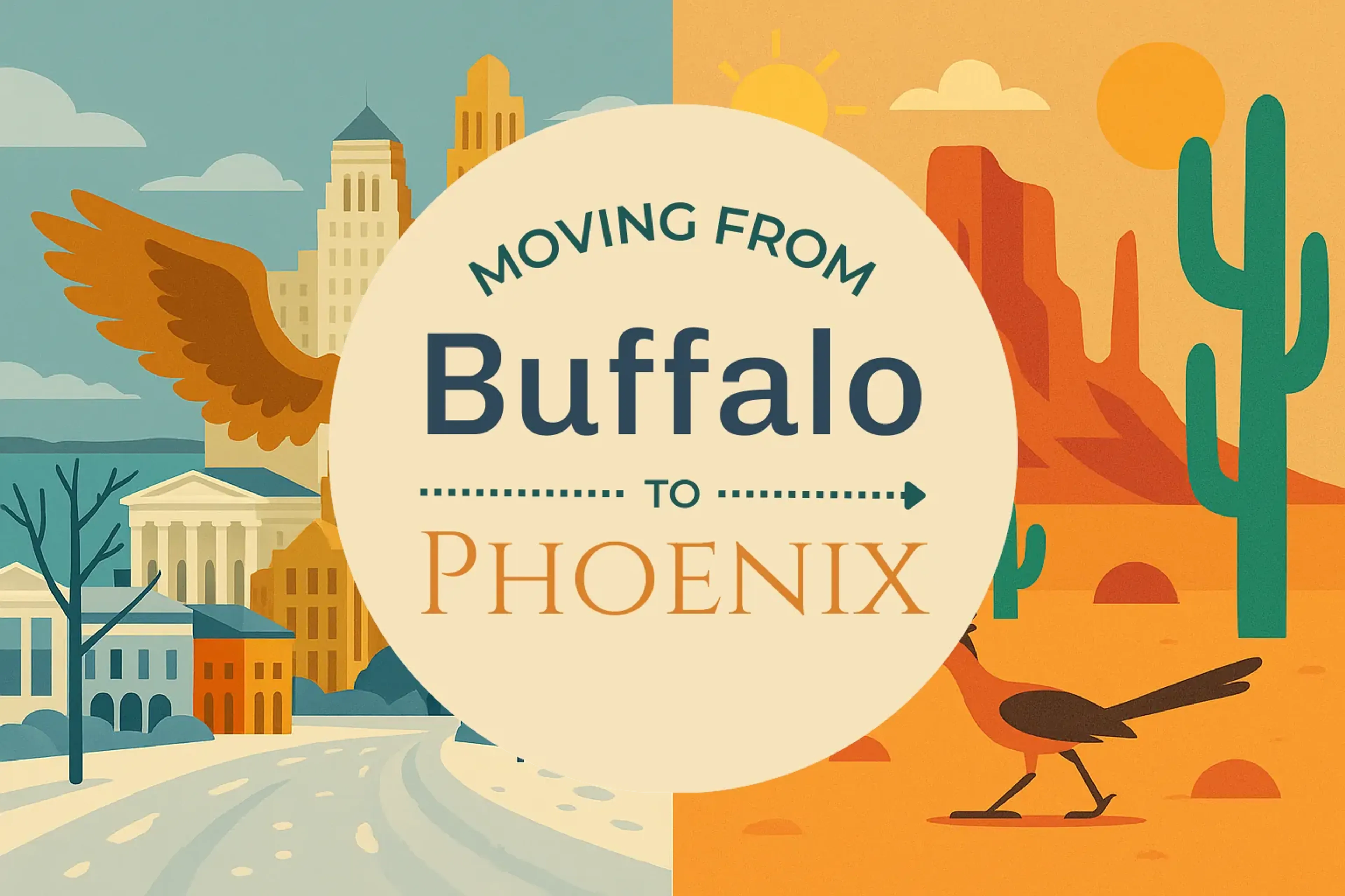 Side-by-side comparison of Buffalo to Phoenix moving companies