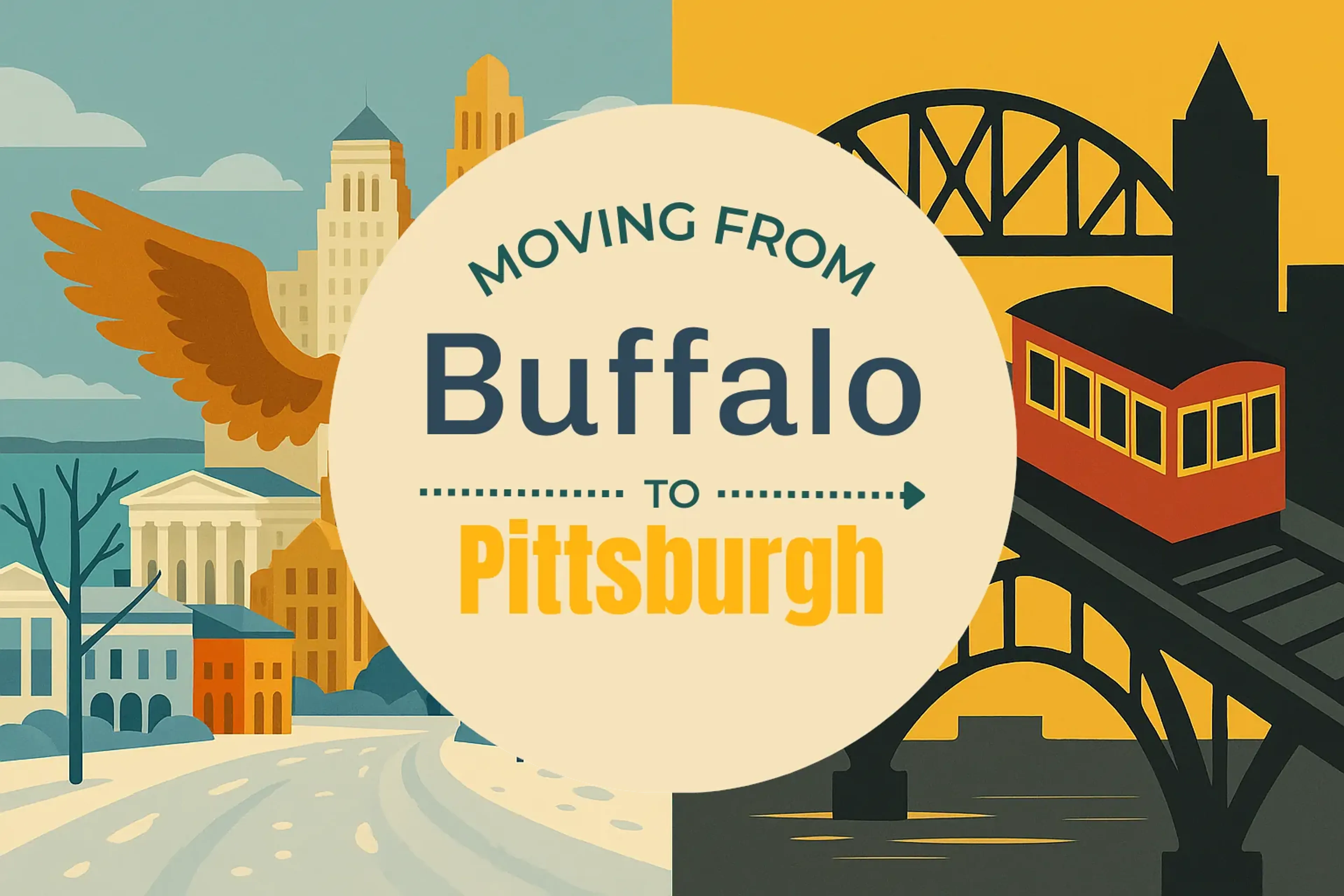 Side-by-side comparison of Buffalo to Pittsburgh moving companies