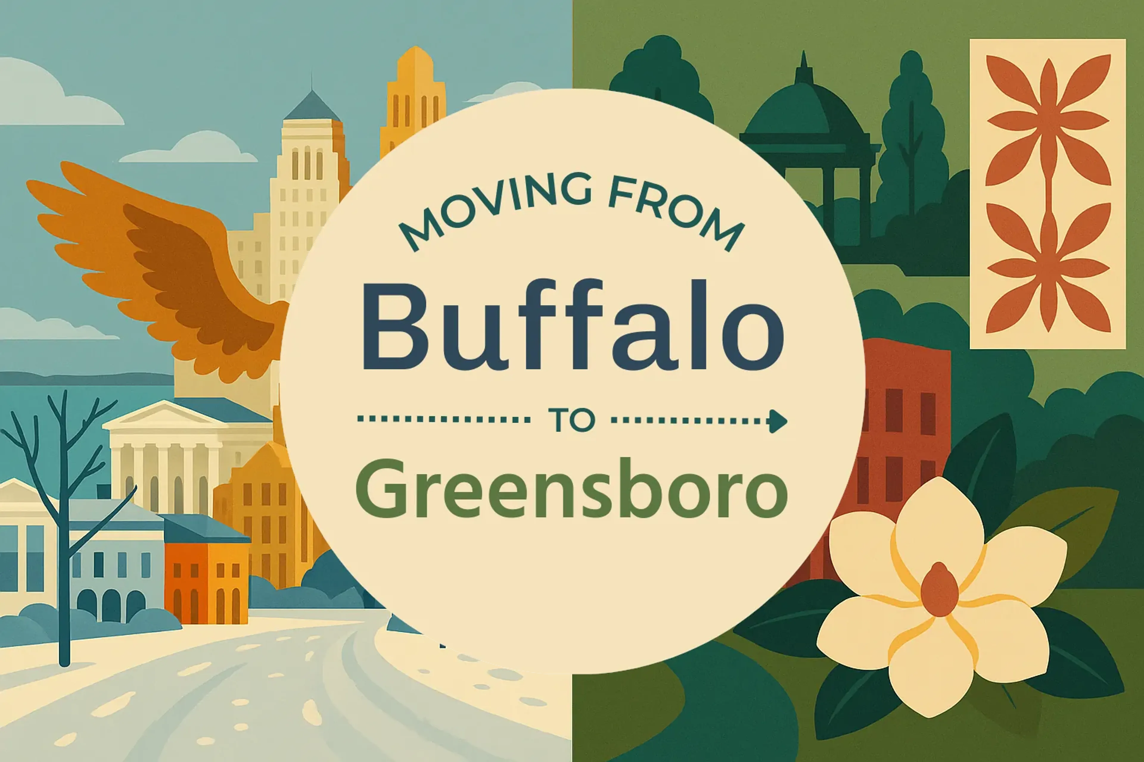 Side-by-side comparison of Buffalo to Greensboro moving companies