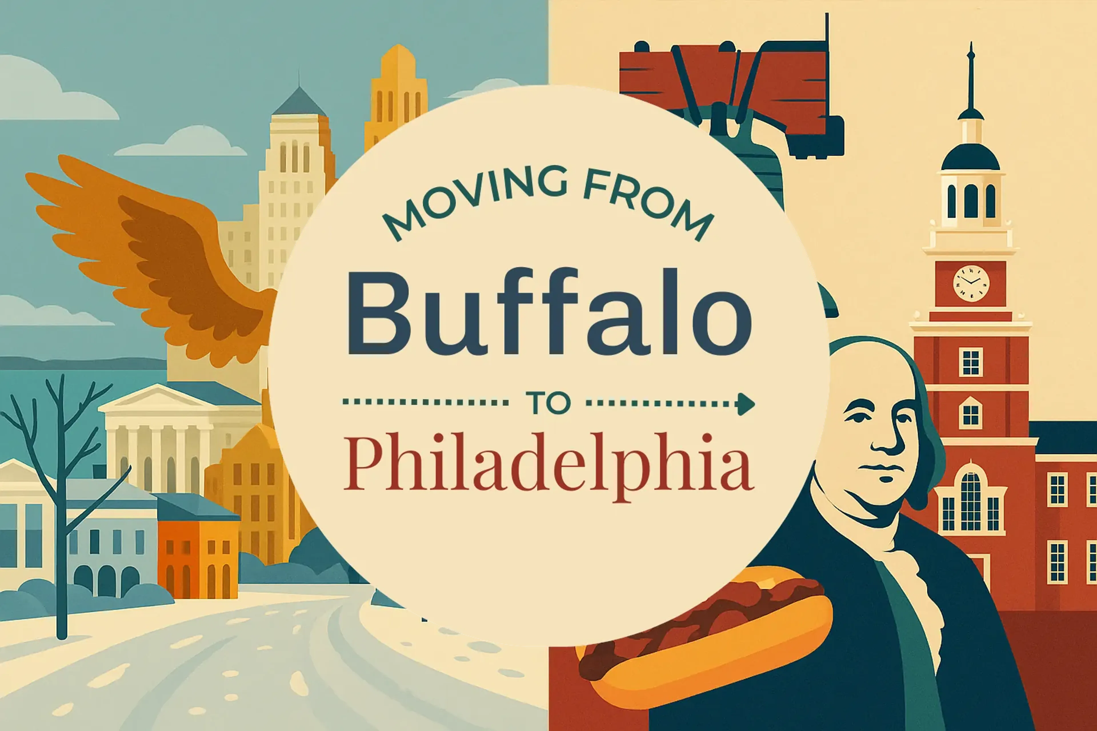 Side-by-side comparison of Buffalo to Philadelphia moving companies