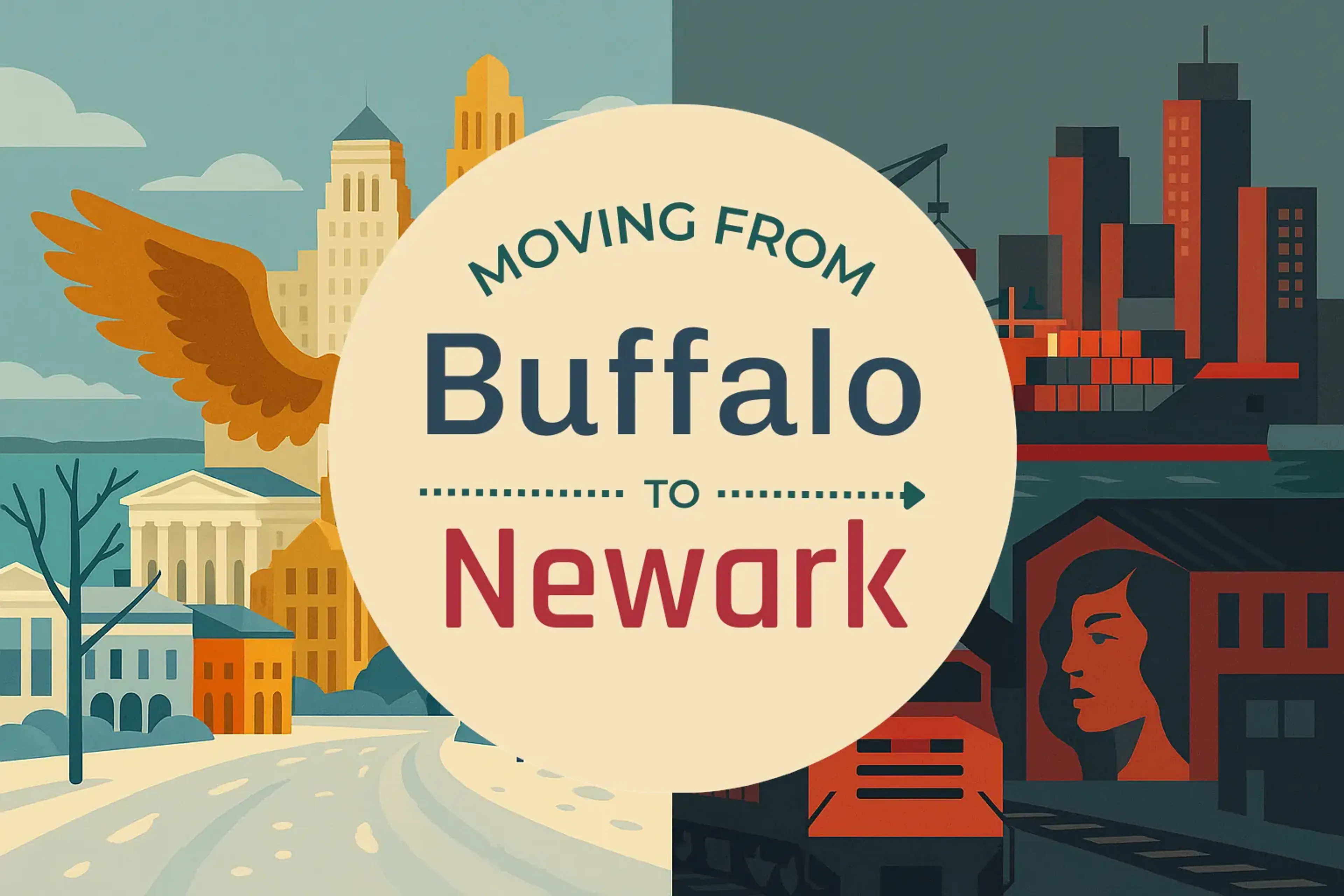 Side-by-side comparison of Buffalo to Newark moving companies