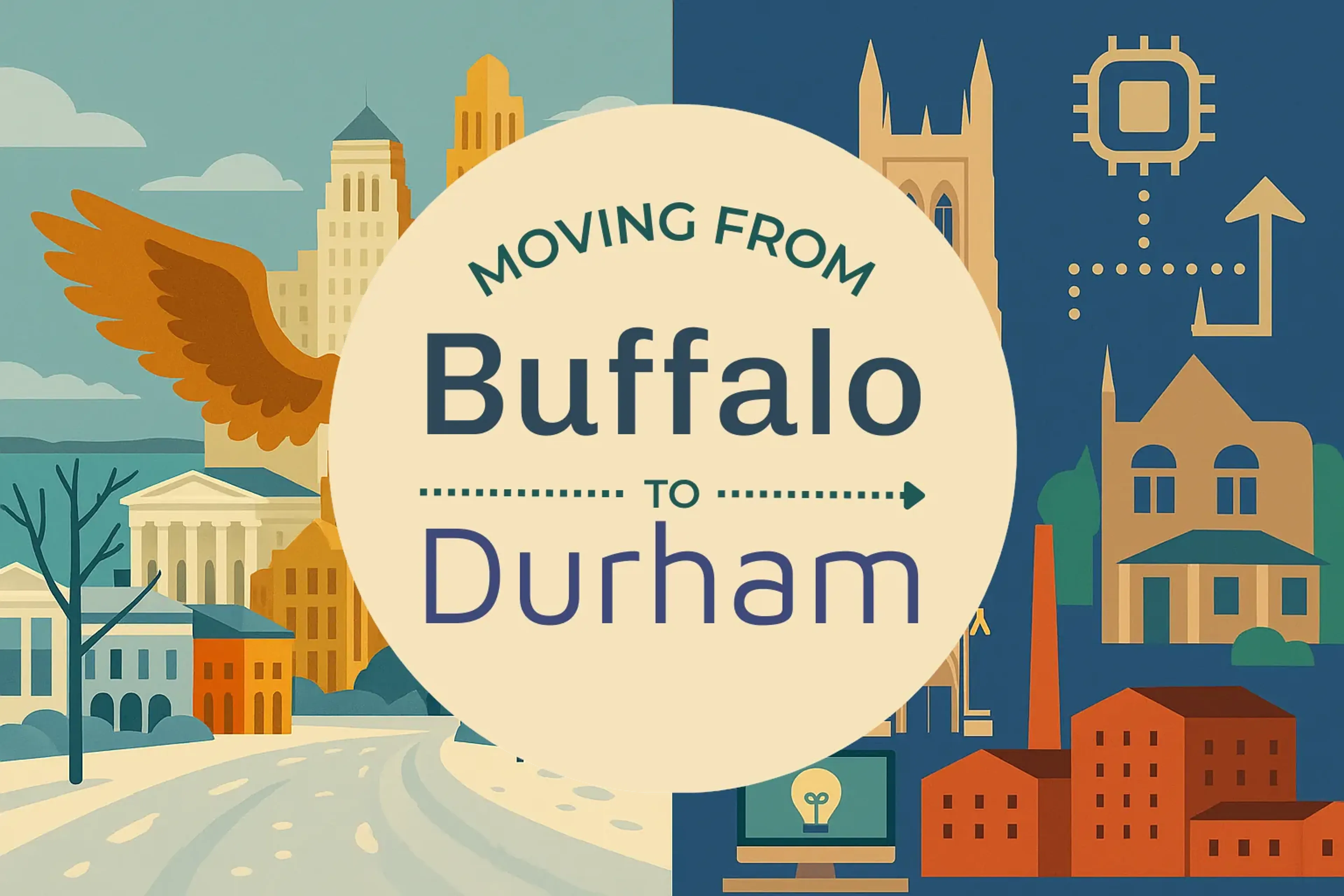 Side-by-side comparison of Buffalo to Durham moving companies