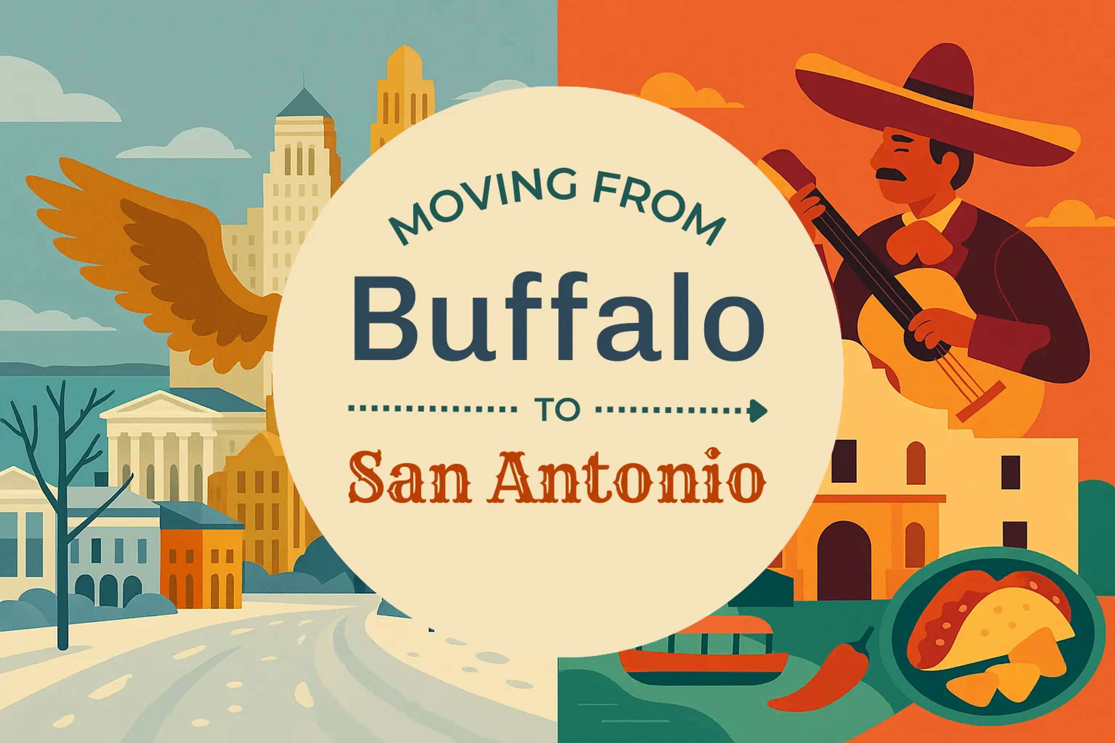 Side-by-side comparison of Buffalo to San Antonio moving companies